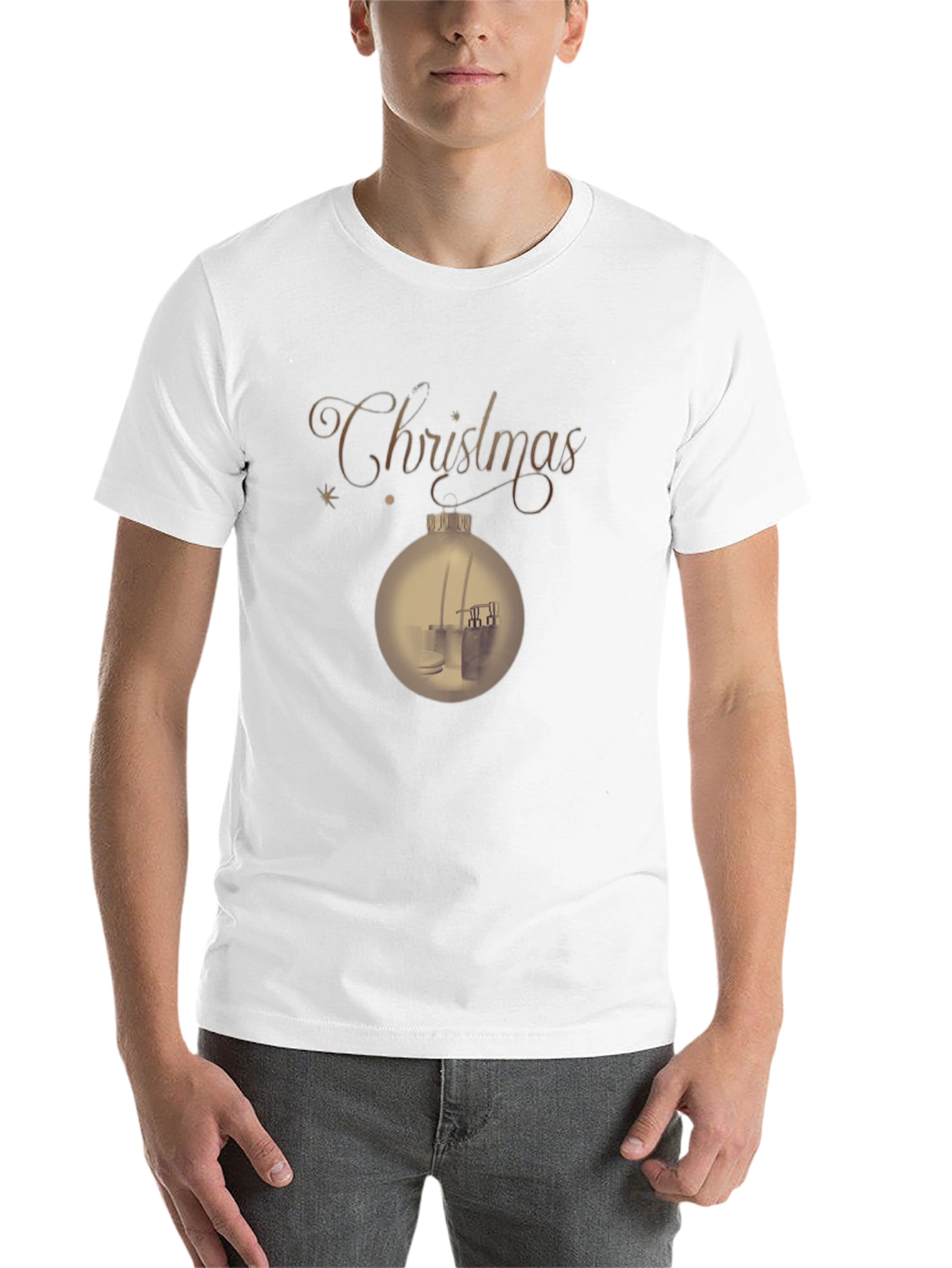 Black Christmas Ornament T-Shirt - Holiday Festive Tee view 14