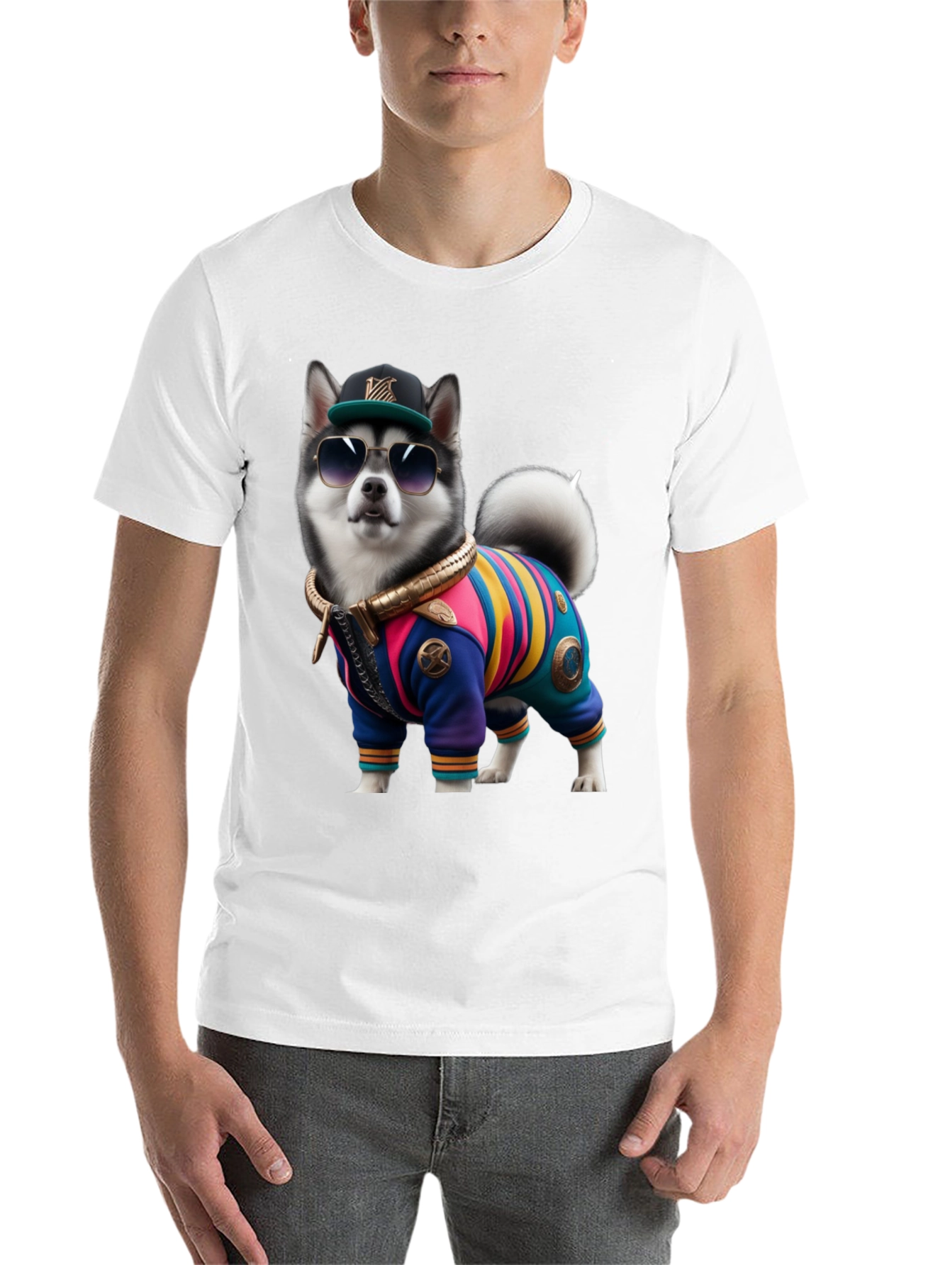 Black Dog in Outfit Graphic Tee view 14