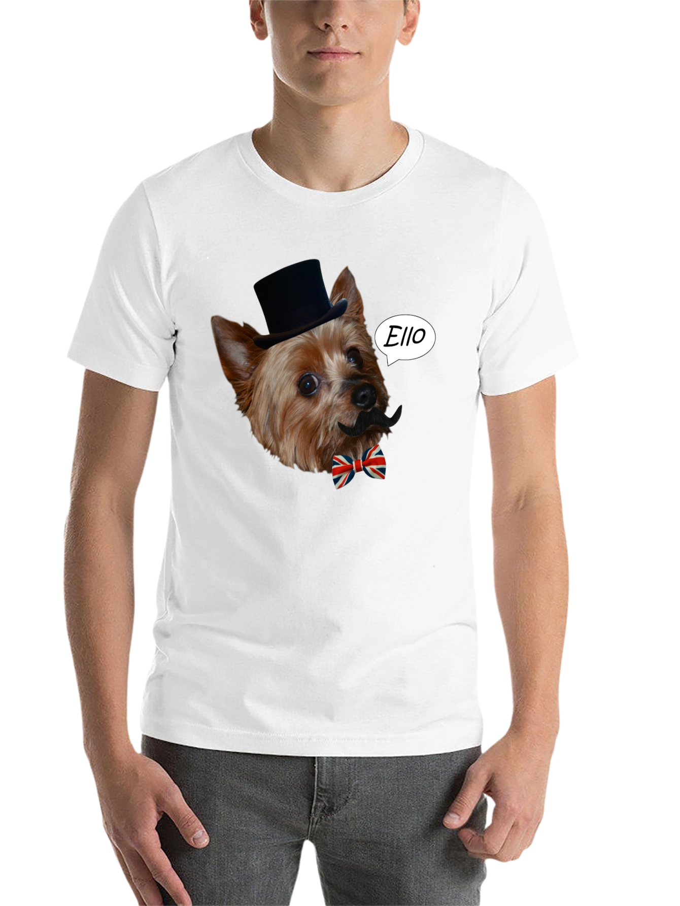 Black Dog with Mustache T-Shirt view 14