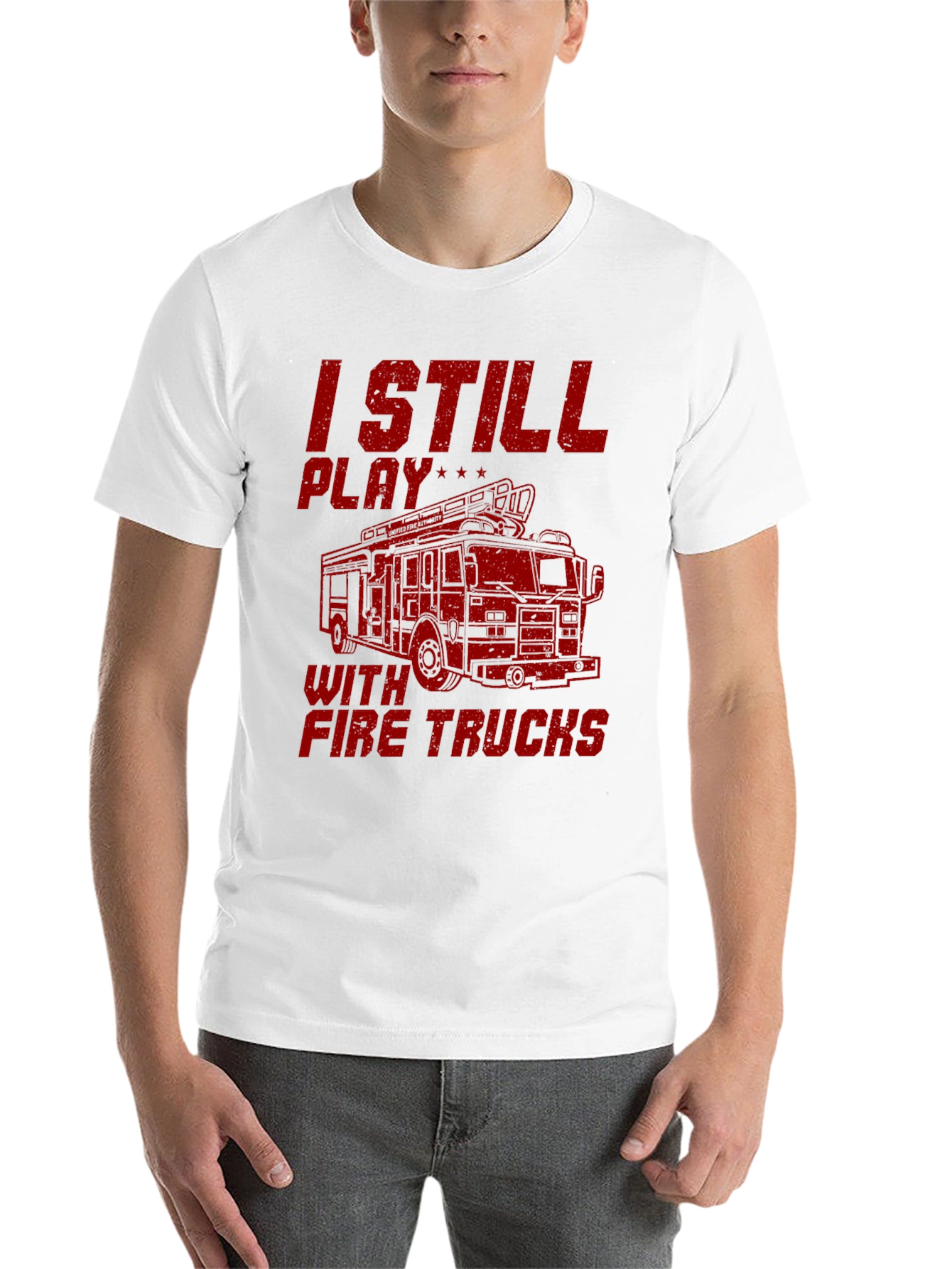 I Still Play With Fire Trucks Graphic Tee - 14
