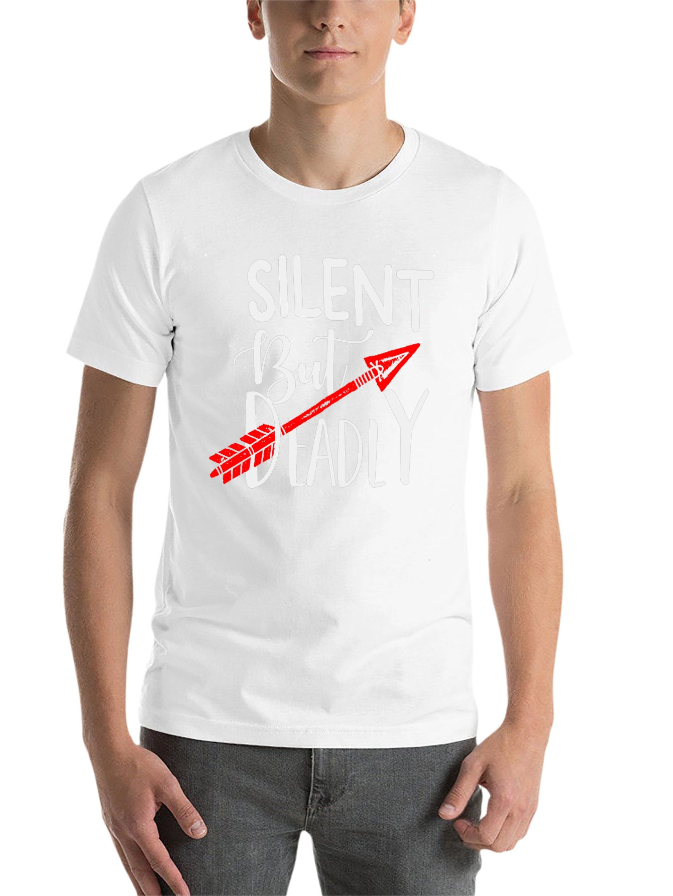 Black Silent But Deadly Arrow Graphic Tee view 14