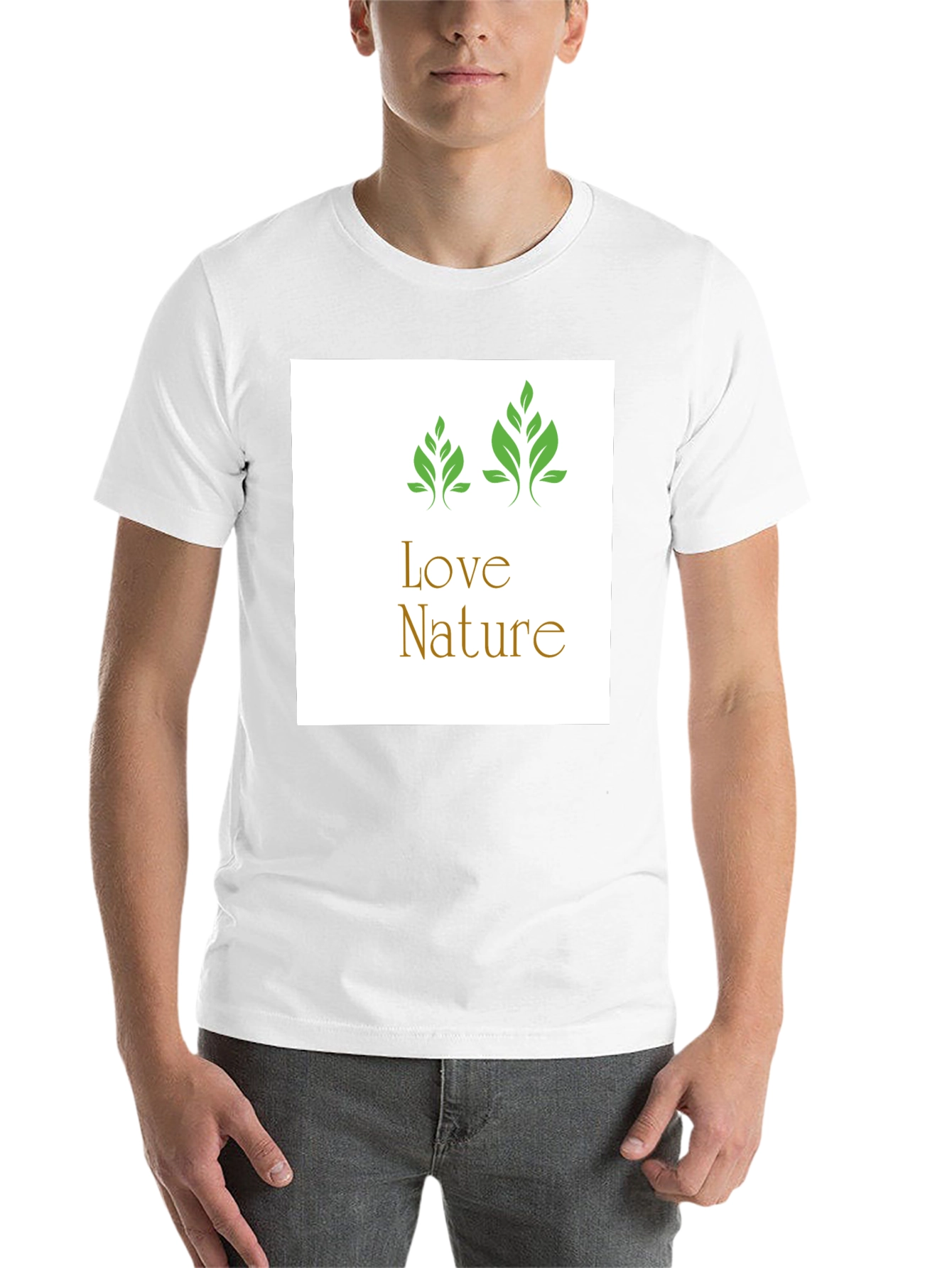Black Love Nature Graphic Tee - Black Cotton T-Shirt view 14