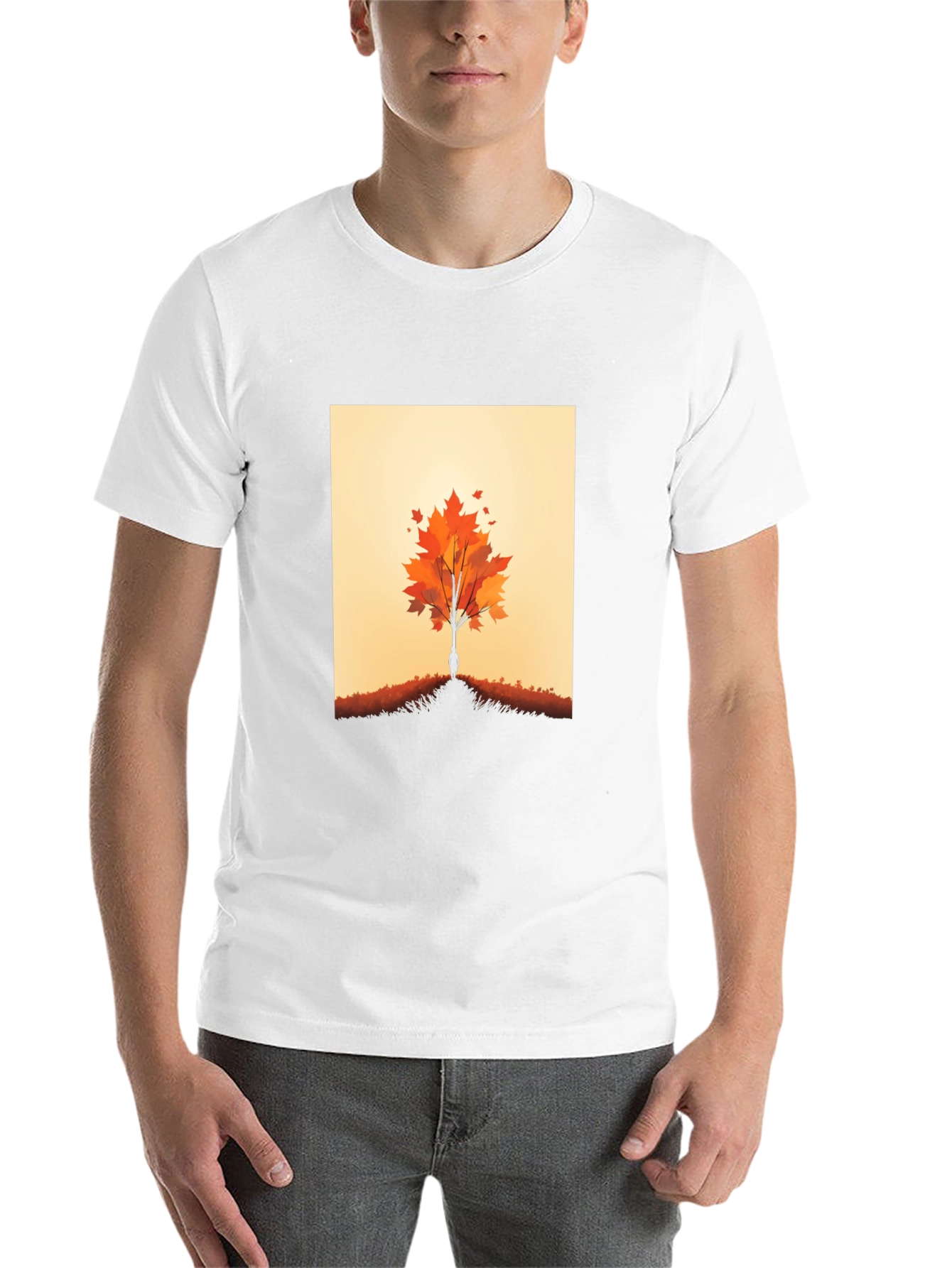 Black Autumn Tree Graphic Tee - Nature Inspired Design view 14