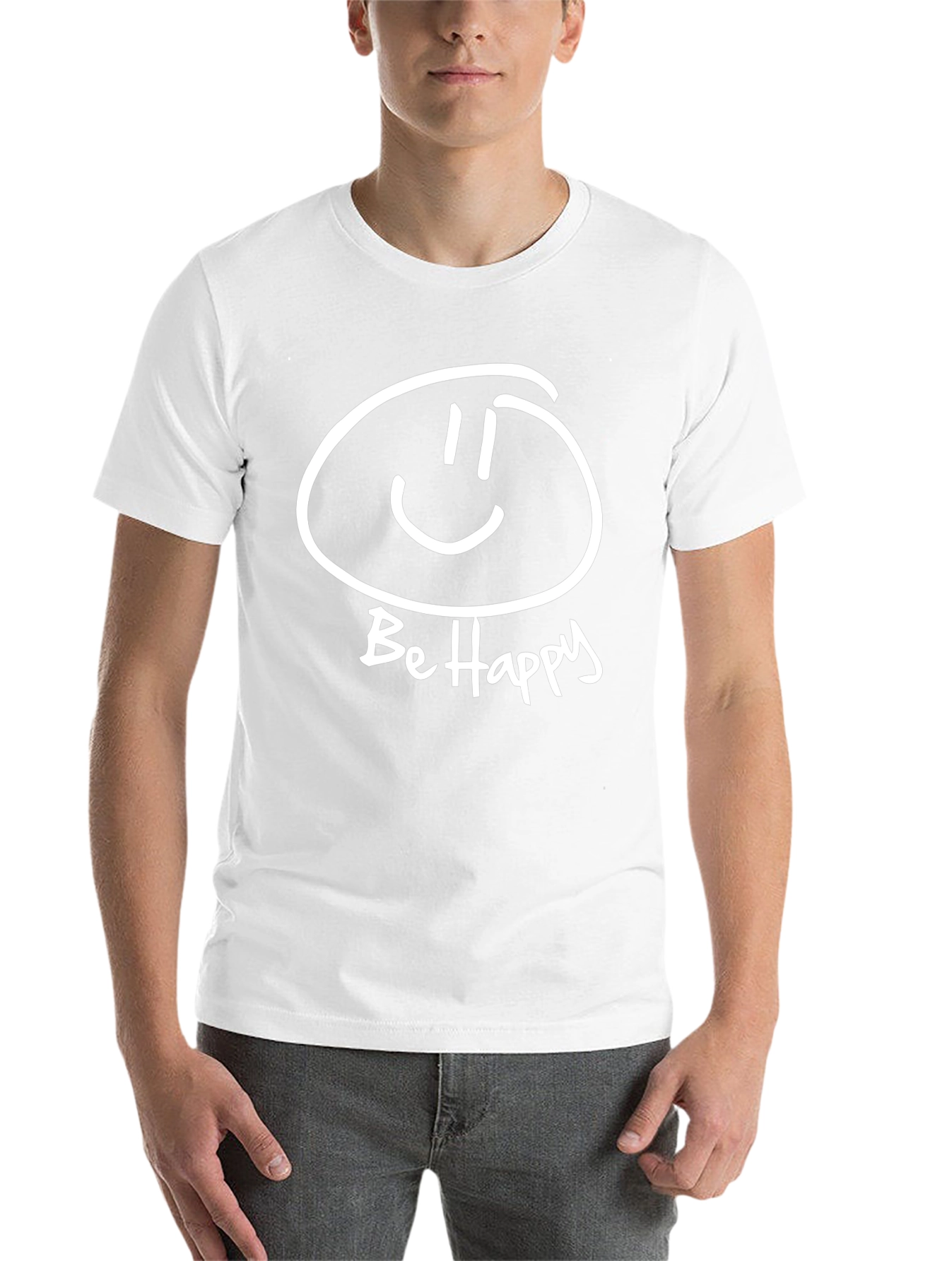 Black Be Happy Graphic T-Shirt - Black view 14