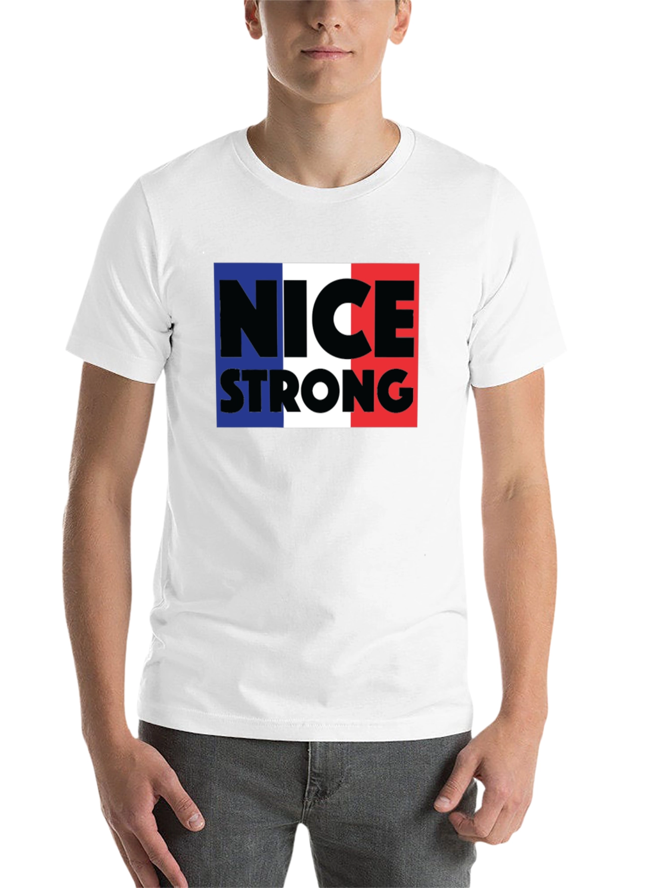 Black Nice Strong T-Shirt France Colors view 14