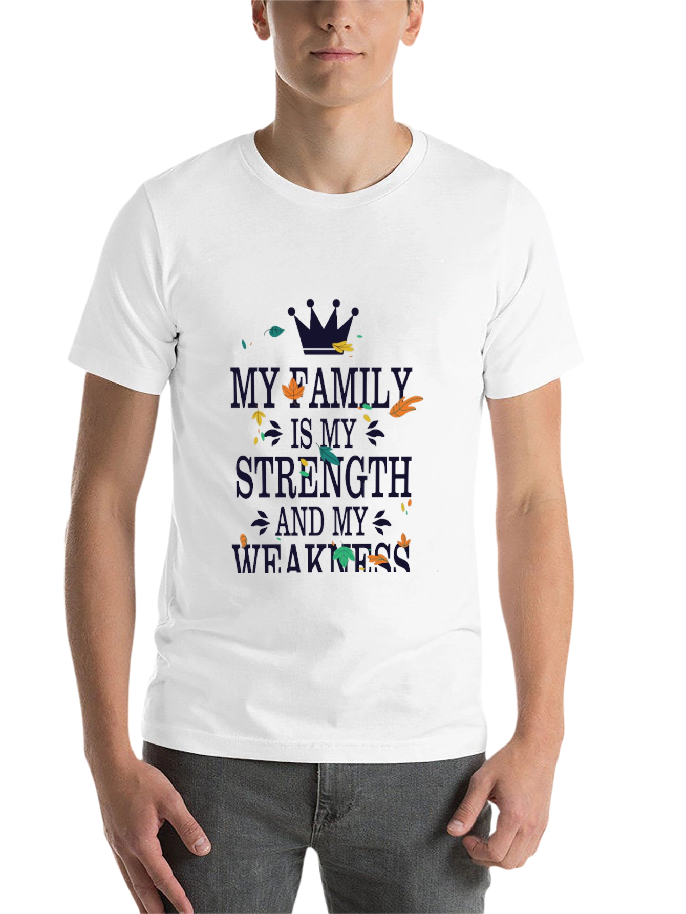Black Family Strength & Weakness Graphic Tee - Black view 14