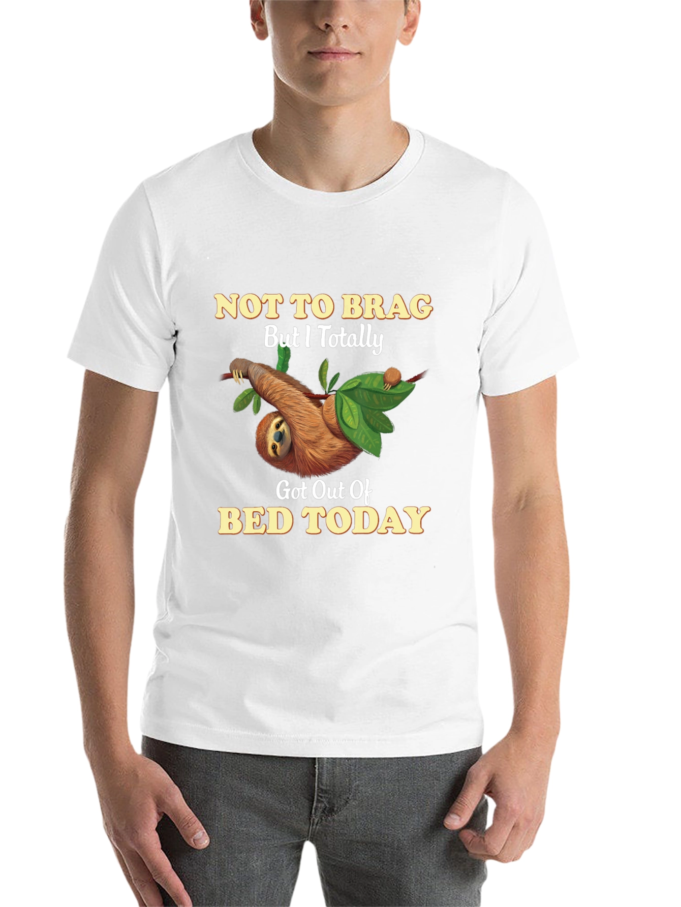 Black Sloth Got Out of Bed T-Shirt view 14