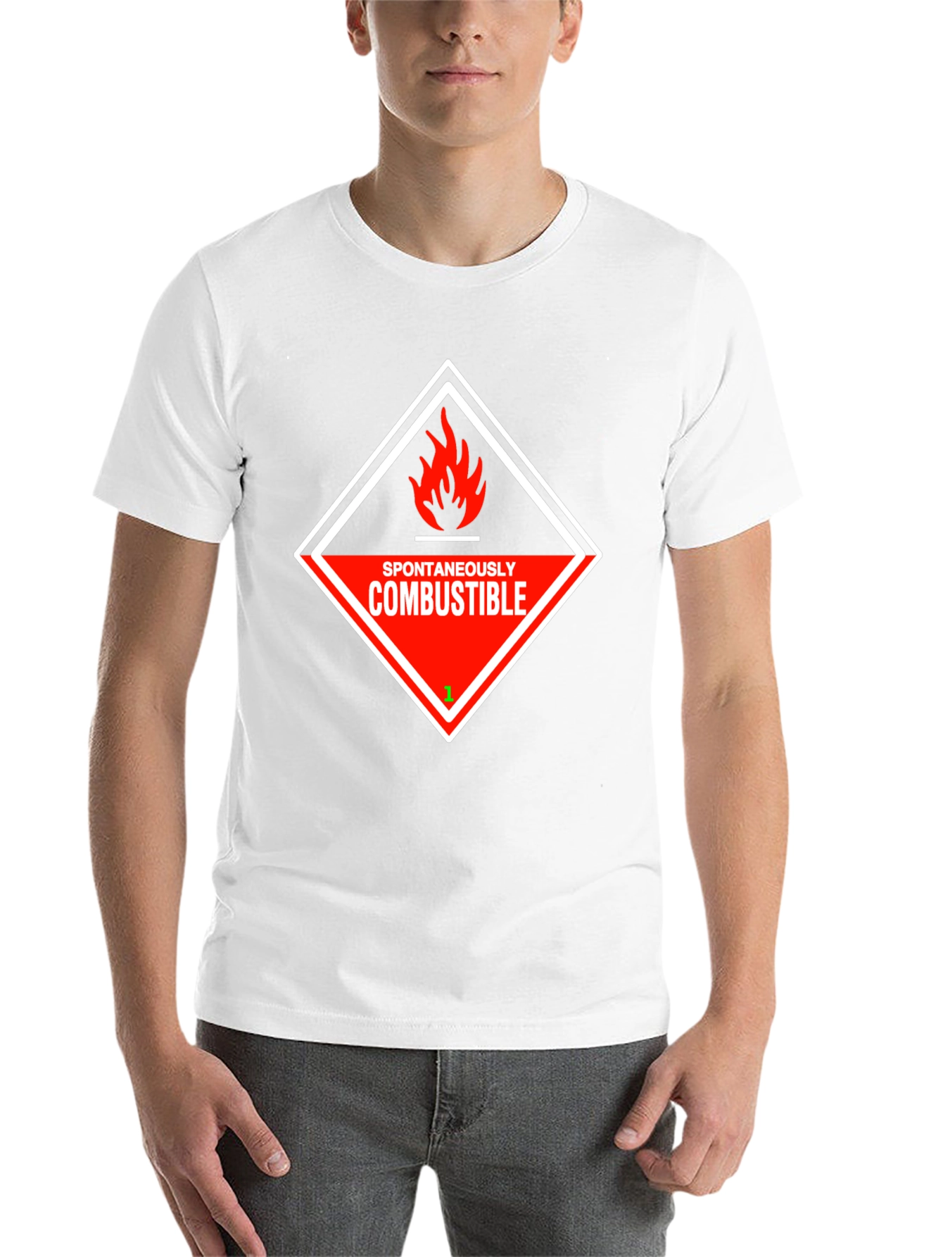 Black Spontaneously Combustible Graphic T-Shirt view 14