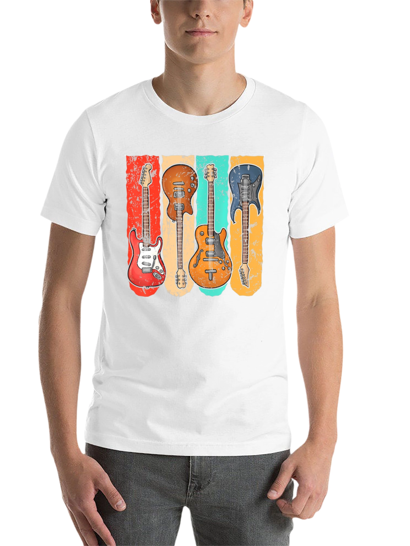 Vintage Electric Guitar T-Shirt for Music Lovers - 14