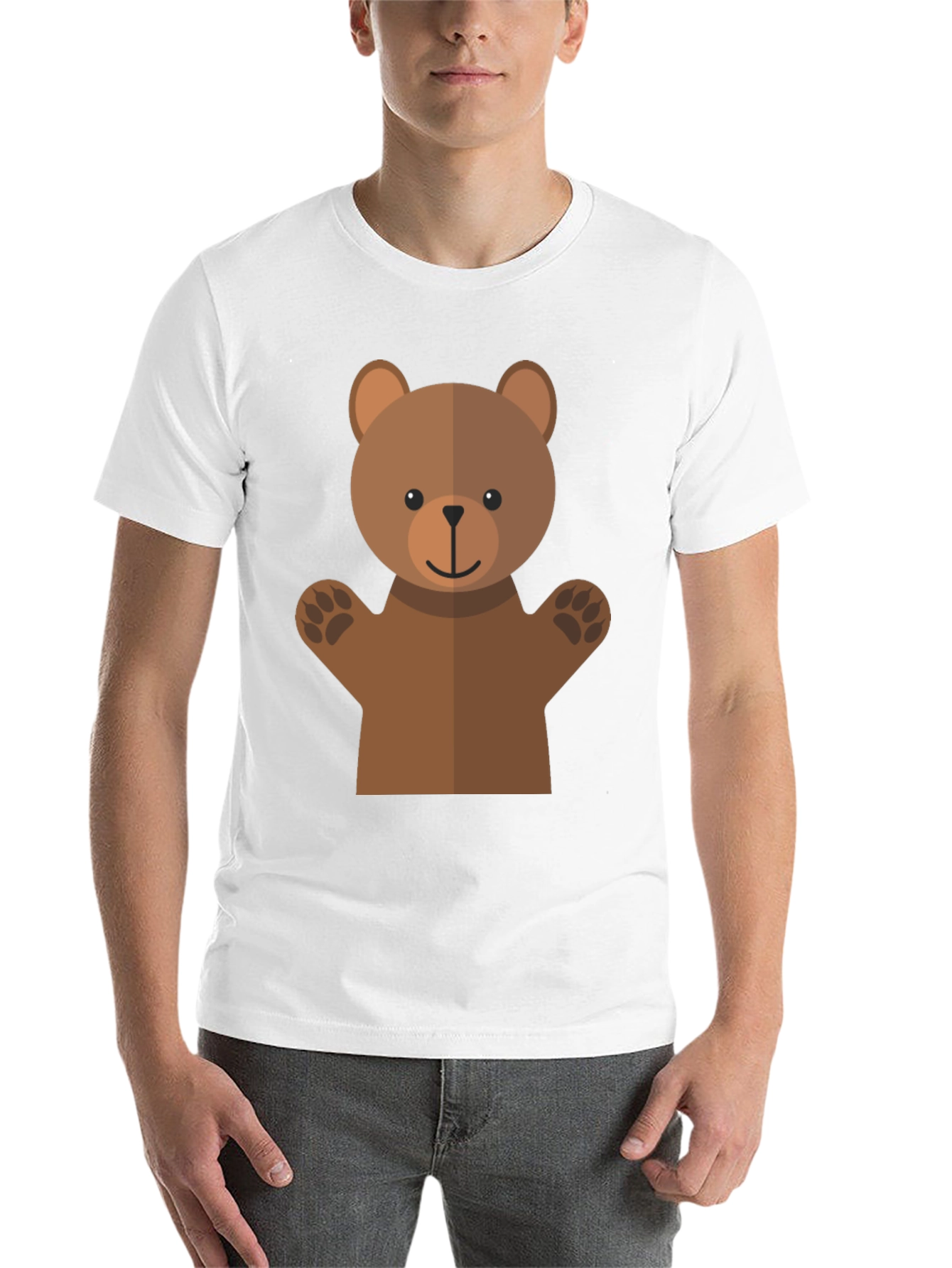 Black Cute Bear Graphic Tee - Black T-Shirt view 14