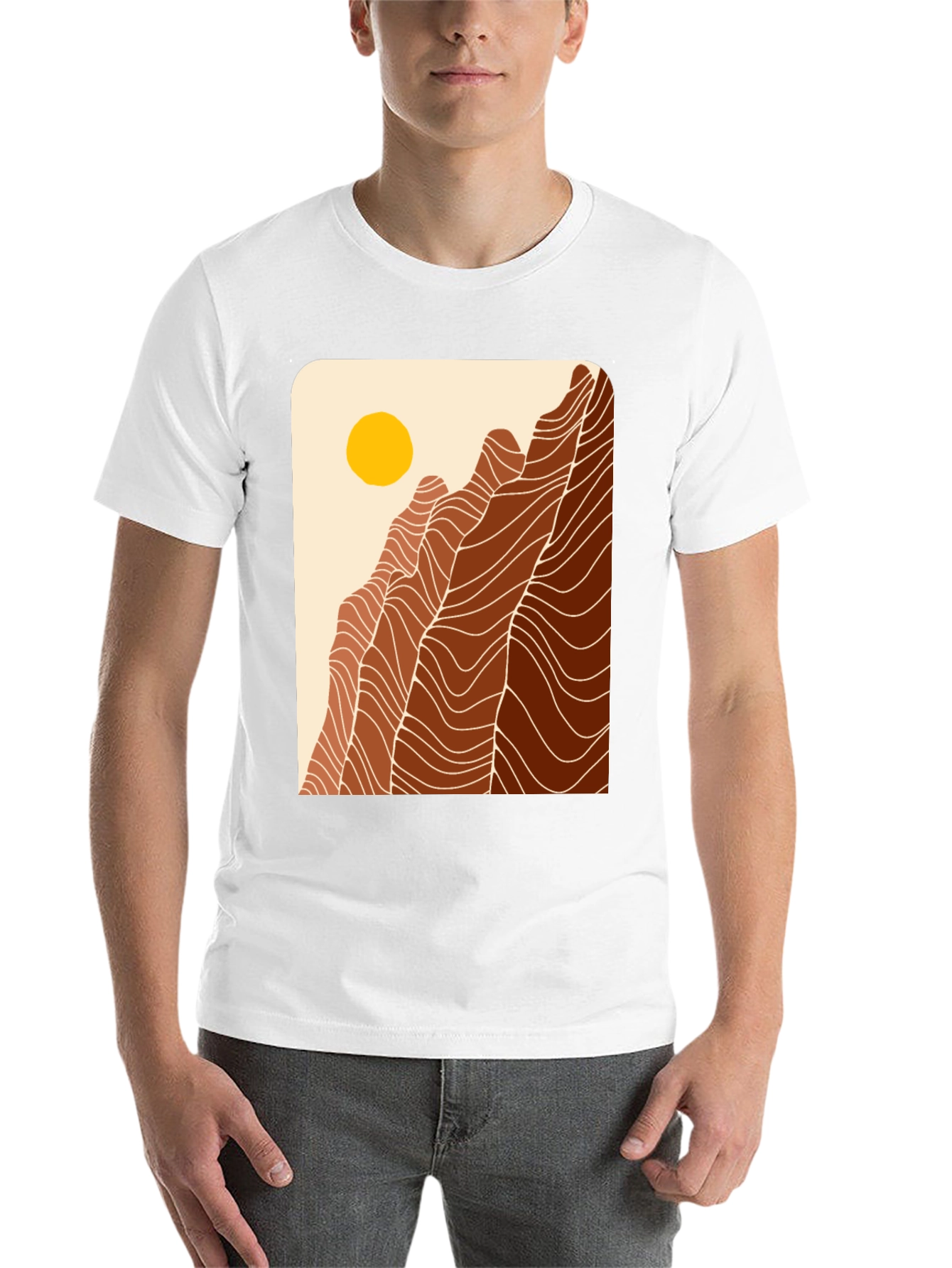 Black Mountains Graphic Tee - Unisex Black Cotton T-Shirt view 14