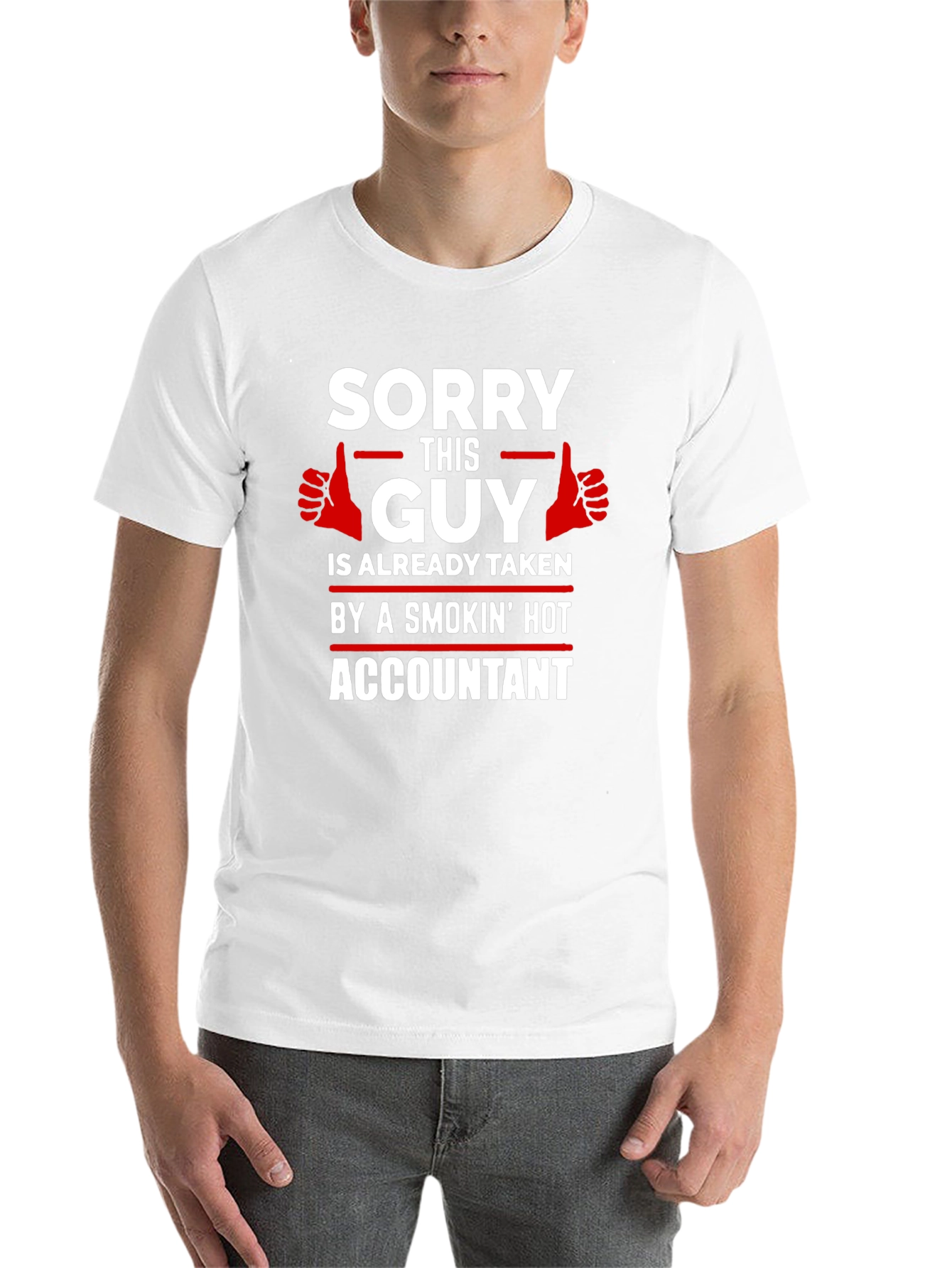 Black Funny Accountant T-Shirt: Sorry This Guy Is Taken view 14