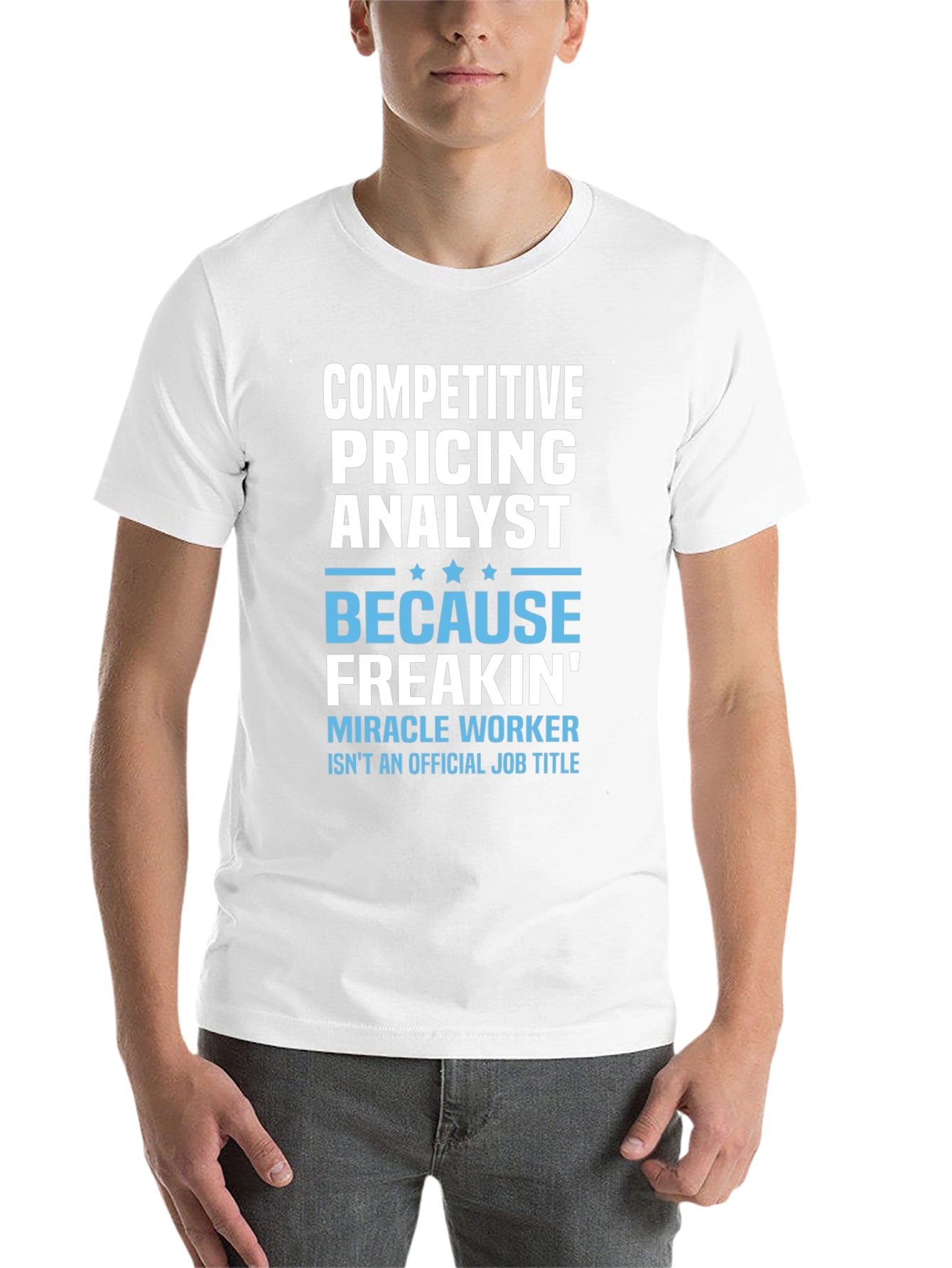 Black Funny Competitive Pricing Analyst T-Shirt view 14