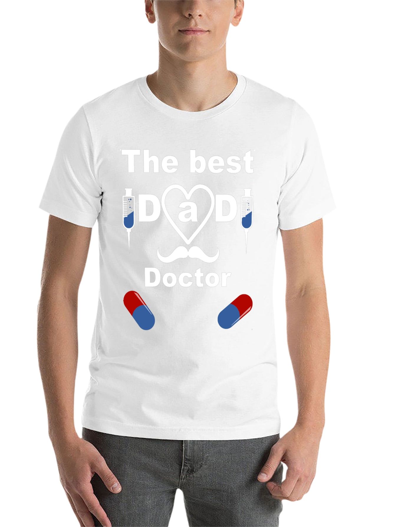 Black The Best Dad Doctor Graphic T-Shirt view 14