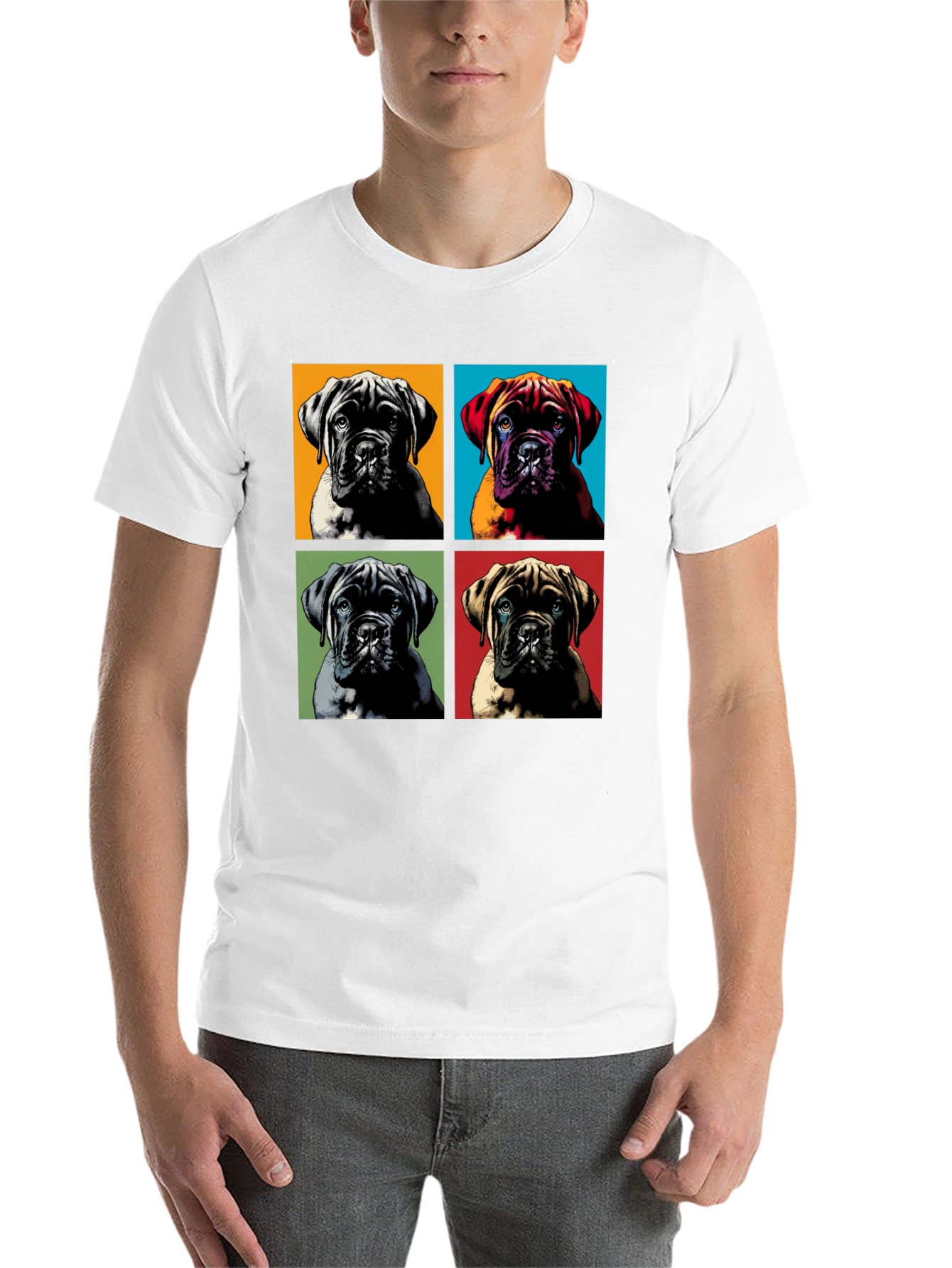 Black Pop Art Dog Breed Graphic Tee view 14