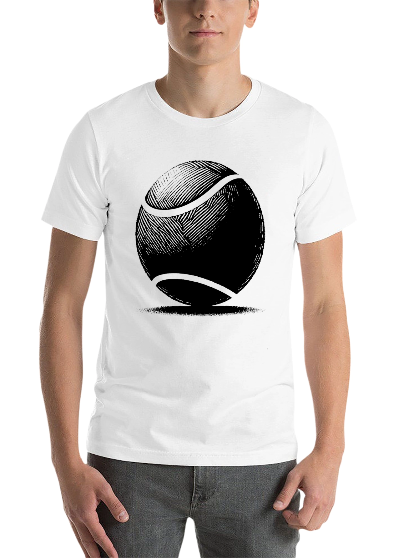Black Tennis Ball Graphic Tee - Unique Sportswear view 14