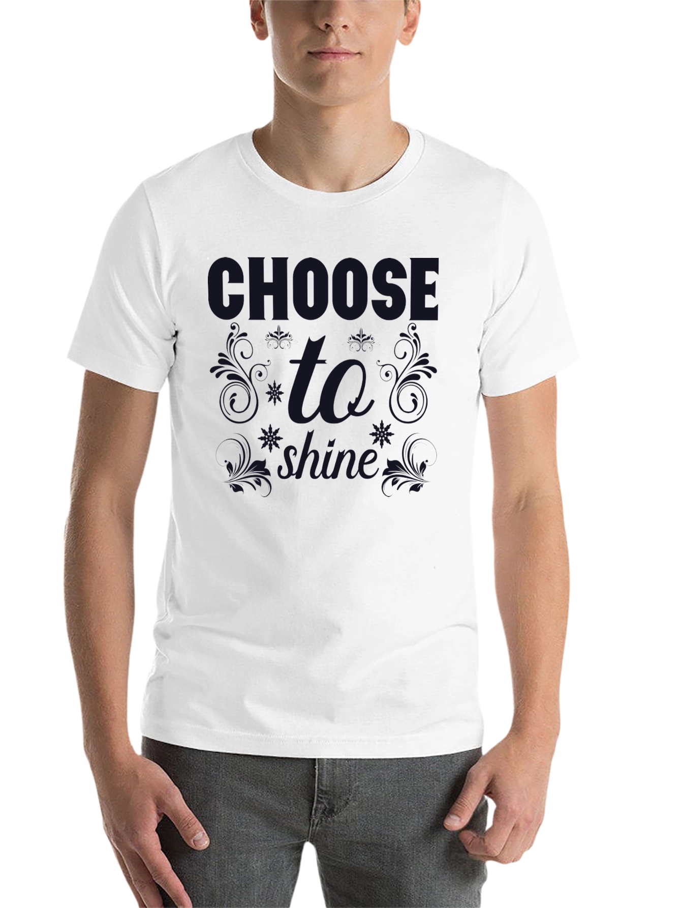 Black Choose to Shine Graphic Tee - Dark Print T-Shirt view 14