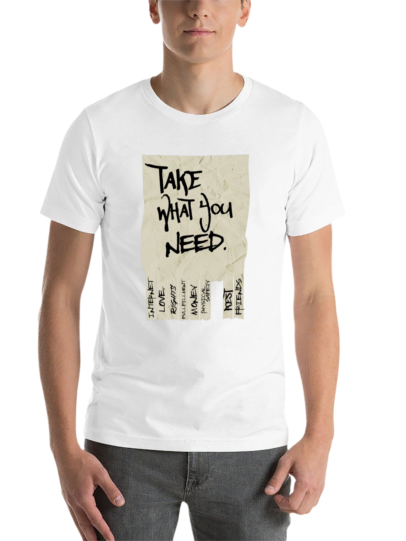 Black Take What You Need Graphic T-Shirt view 14
