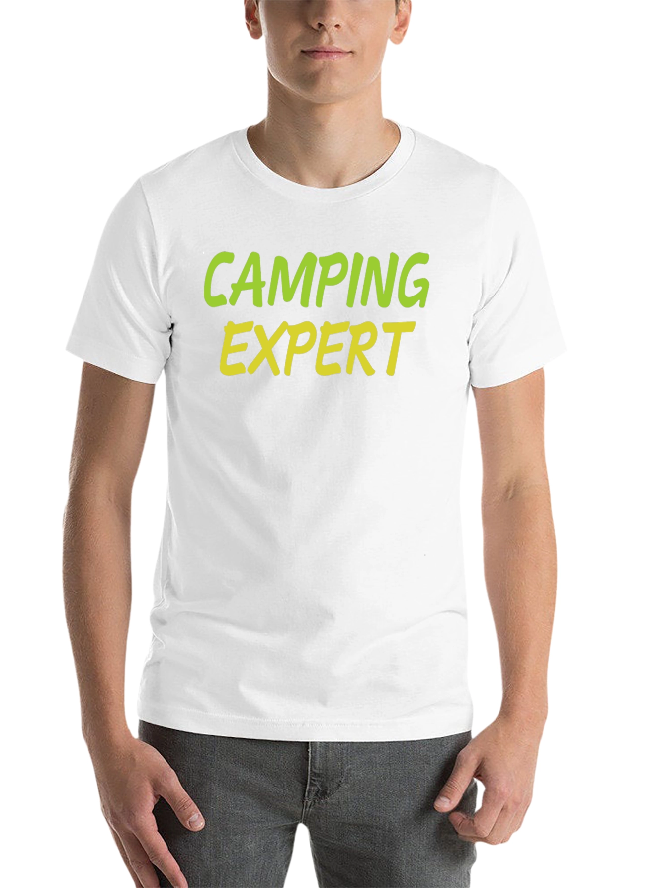 Black Camping Expert Graphic Tee - Black Cotton T-Shirt view 14