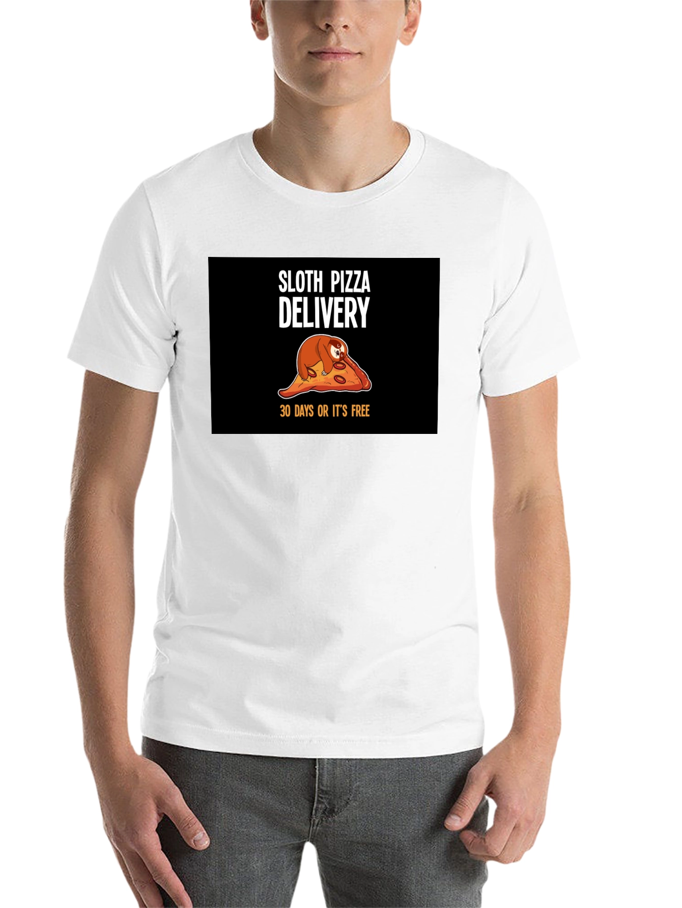 Black Sloth Pizza Delivery T-Shirt - Funny, Unique Design view 14