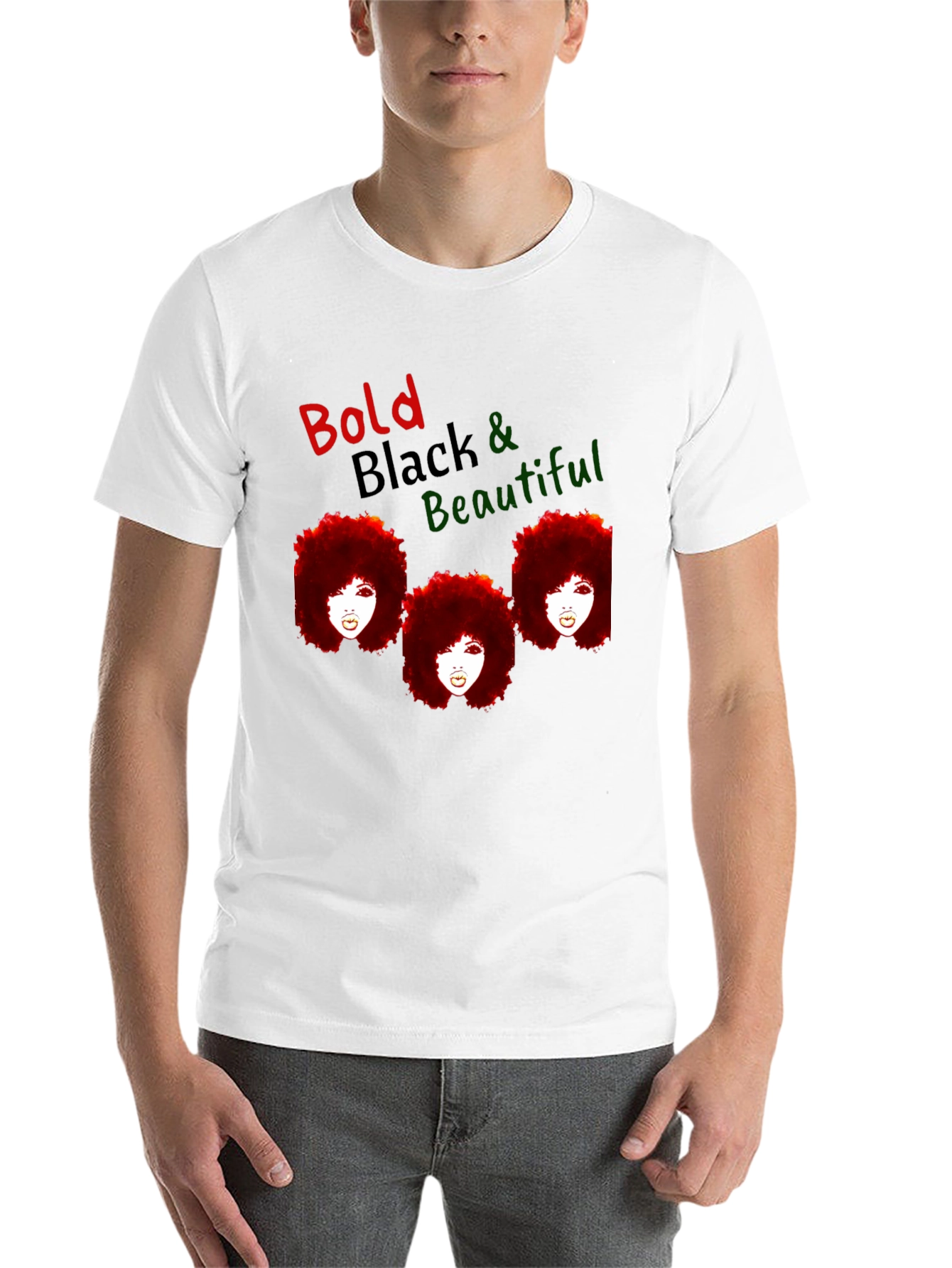 Black Bold Black & Beautiful Graphic T-Shirt view 14