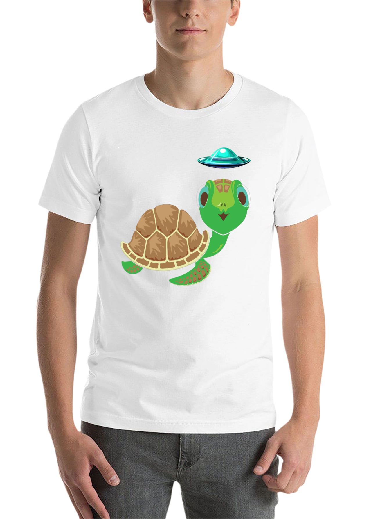 Black Turtle UFO Graphic Tee - Fun & Unique Design view 14