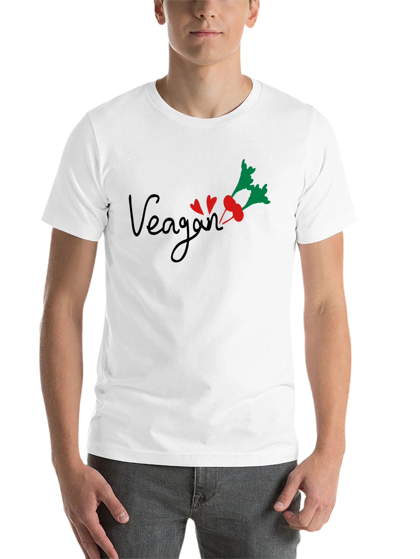 Vegan Beet Heart Graphic Tee - 14