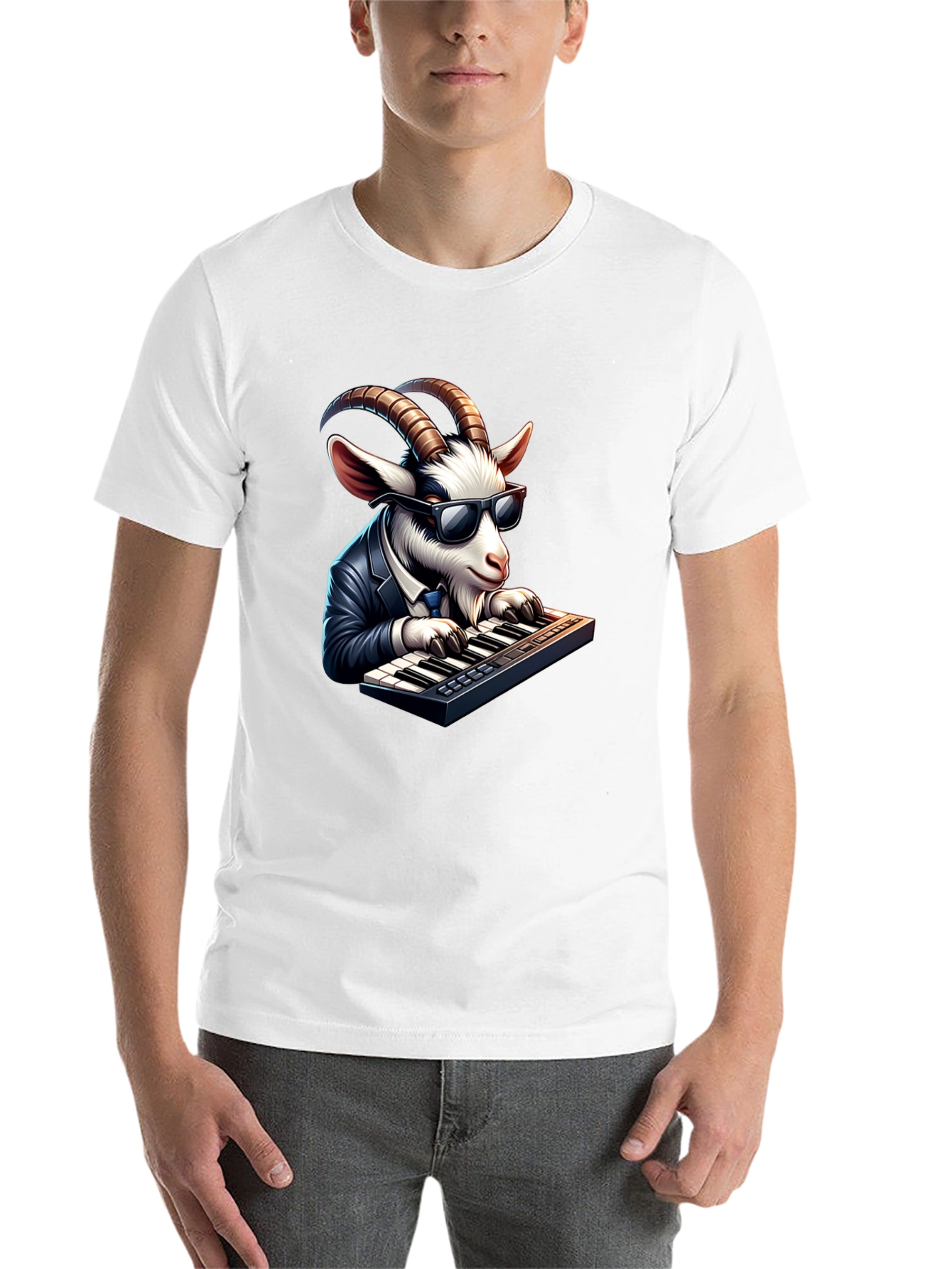 Goat Pianist Graphic Tee - Cool & Unique Design - 14