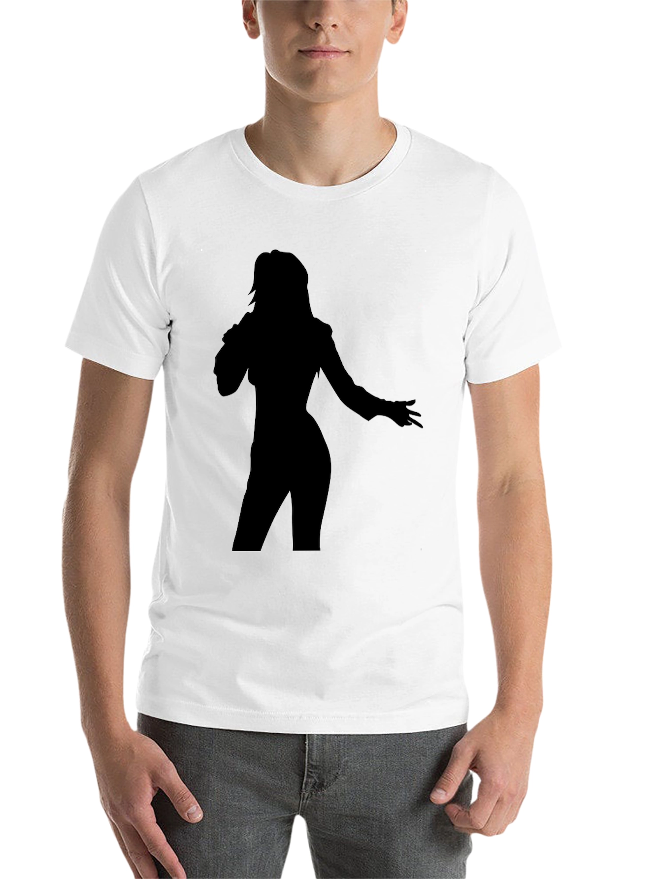 Black Silhouette Singer Graphic Tee view 14