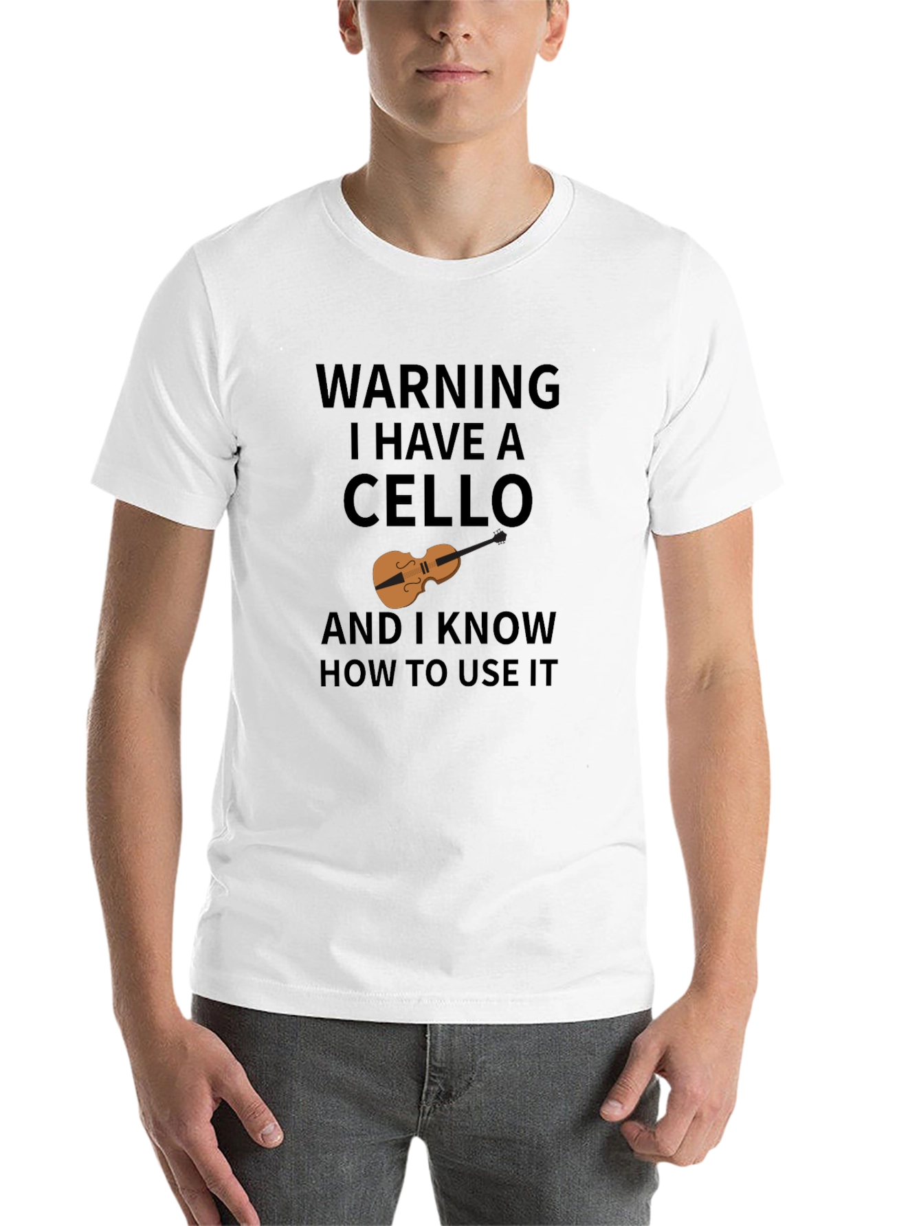 Black Warning I Have A Cello T-Shirt view 14