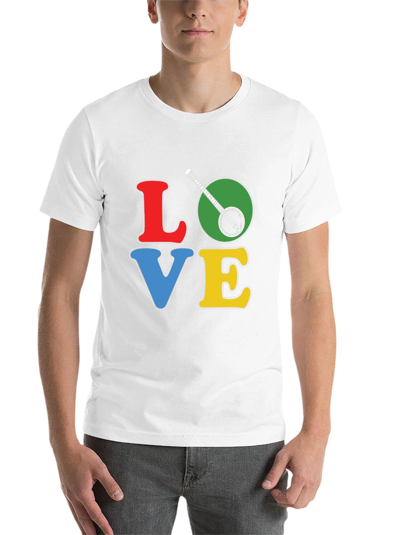 Black Banjo LOVE T-Shirt: Colorful Musical Tee view 14