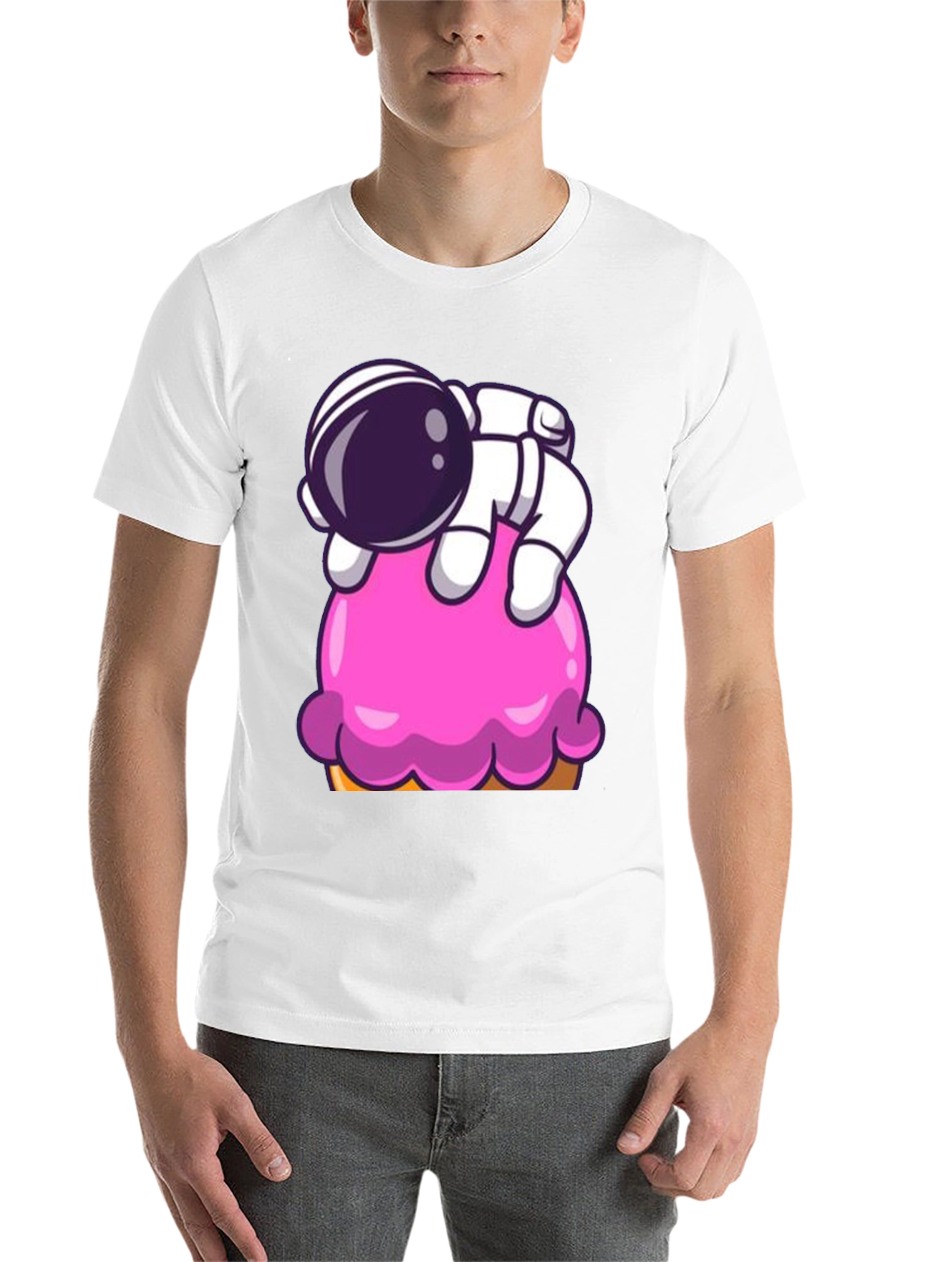 Black Astronaut Ice Cream Graphic Tee view 14