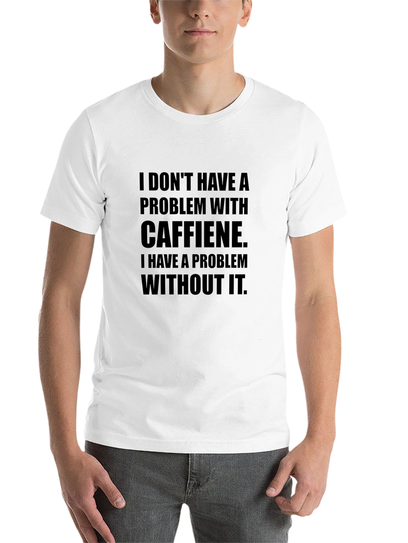Black Caffeine Problem Graphic Tee - Black Crew Neck T-Shirt view 14