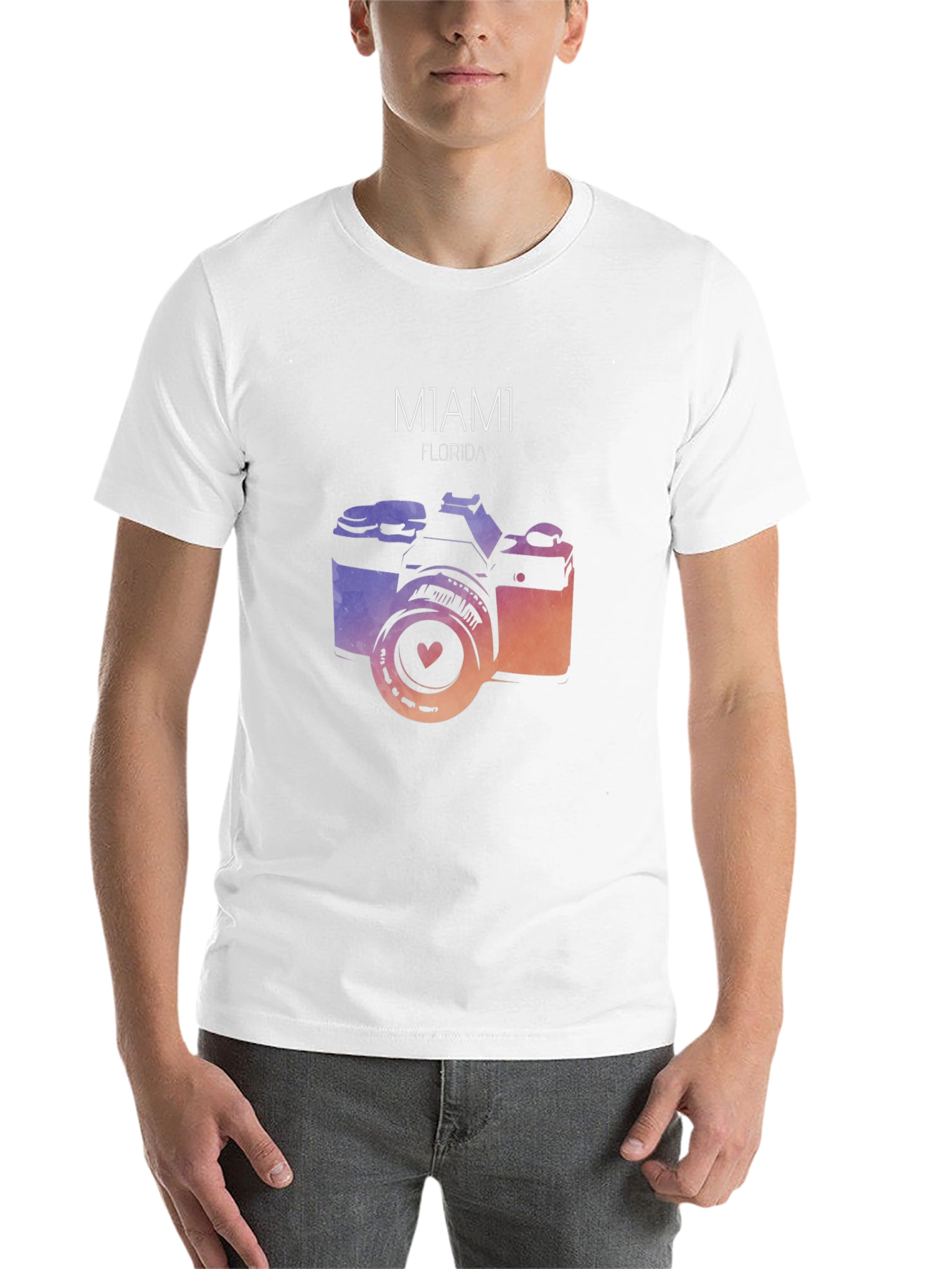 Miami Florida Camera Graphic T-Shirt - 14