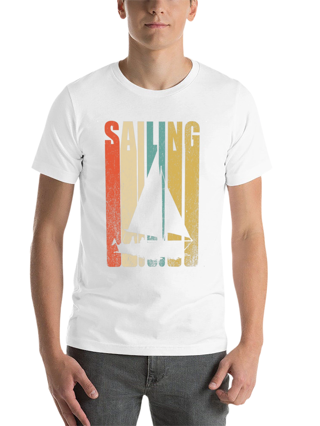 Black Sailing Retro T-Shirt view 14