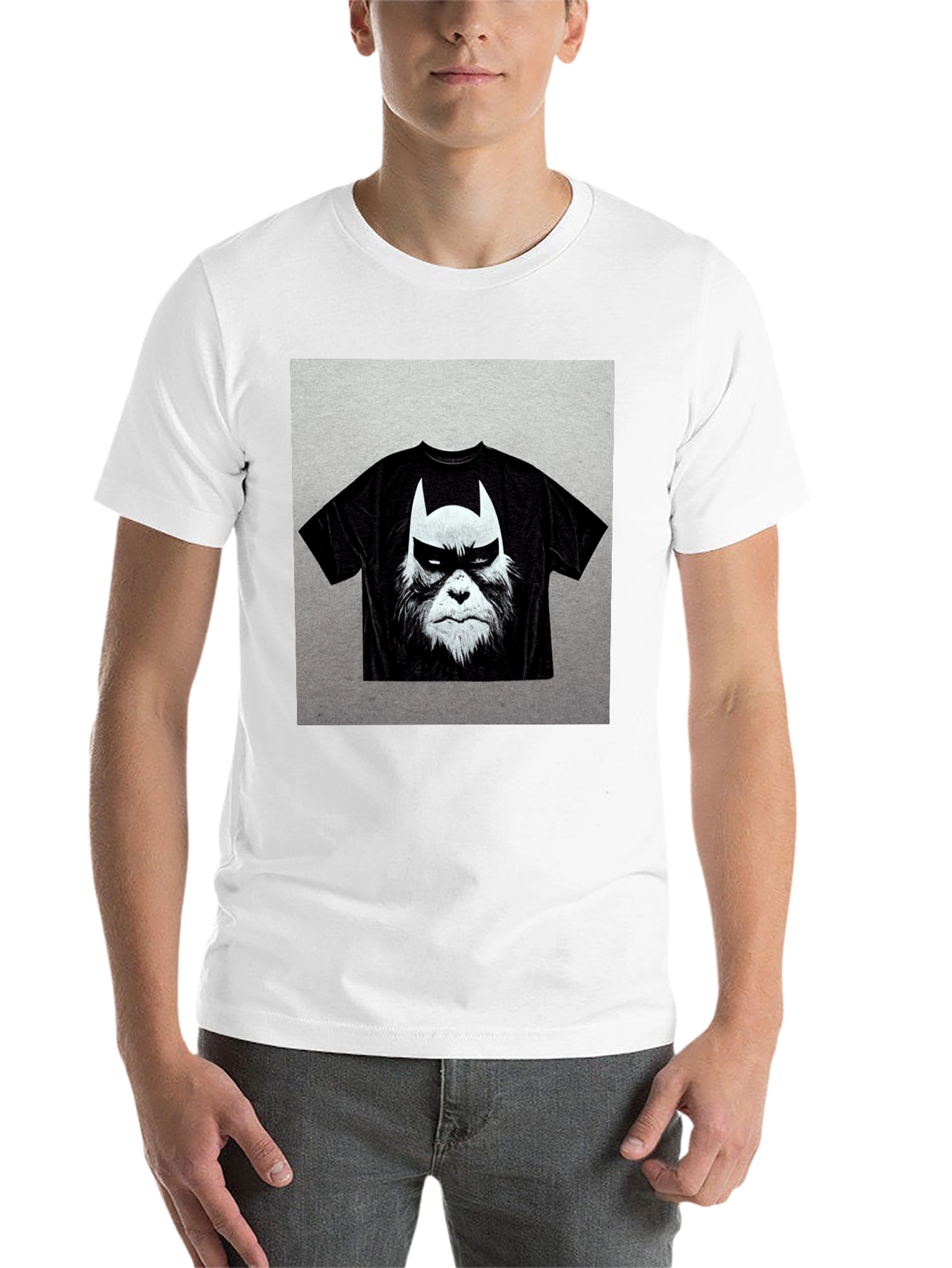 Black Batman Bigfoot Graphic Tee - Black Cotton Blend view 14