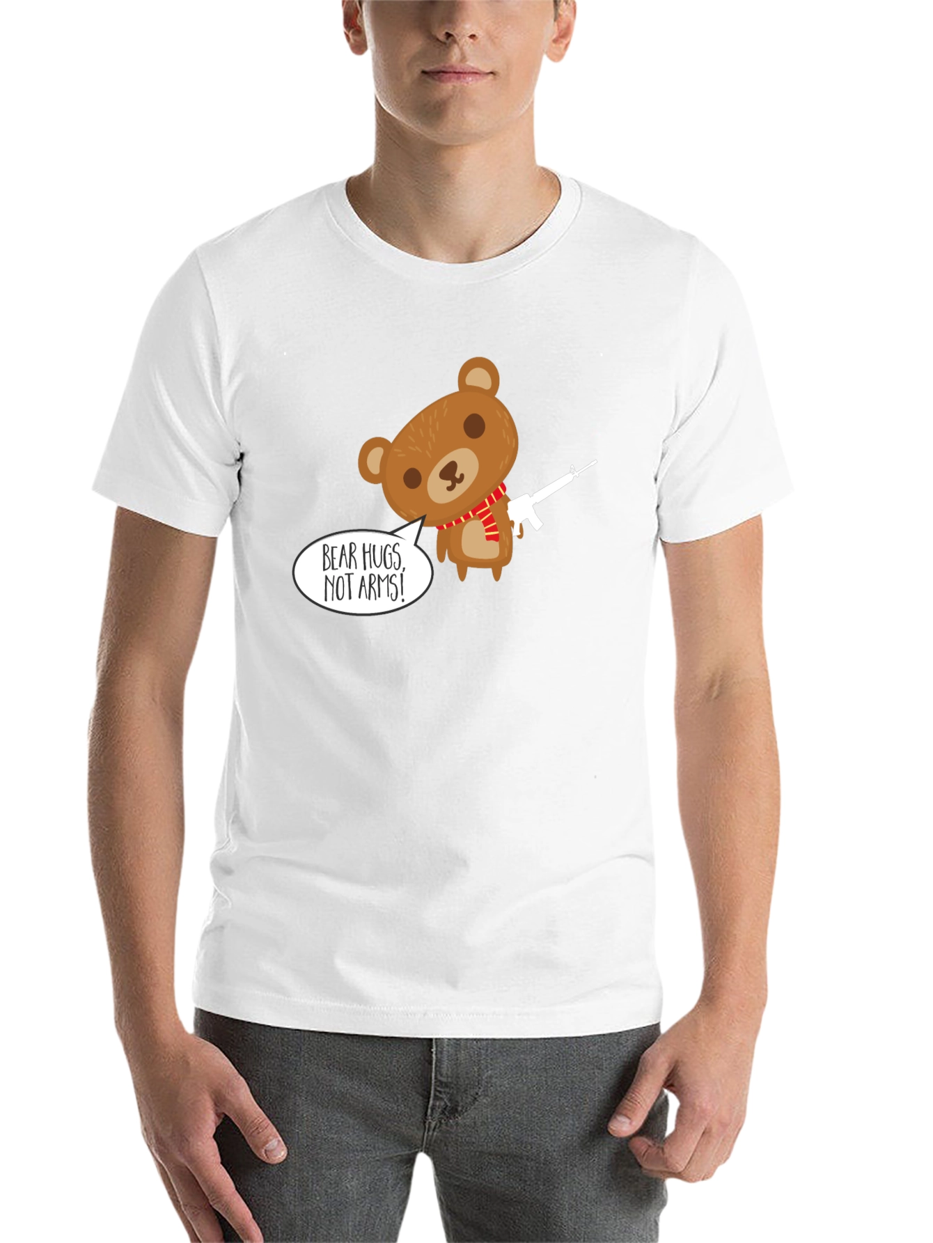 Black Bear Hugs Not Arms T-Shirt - Graphic Tee view 14