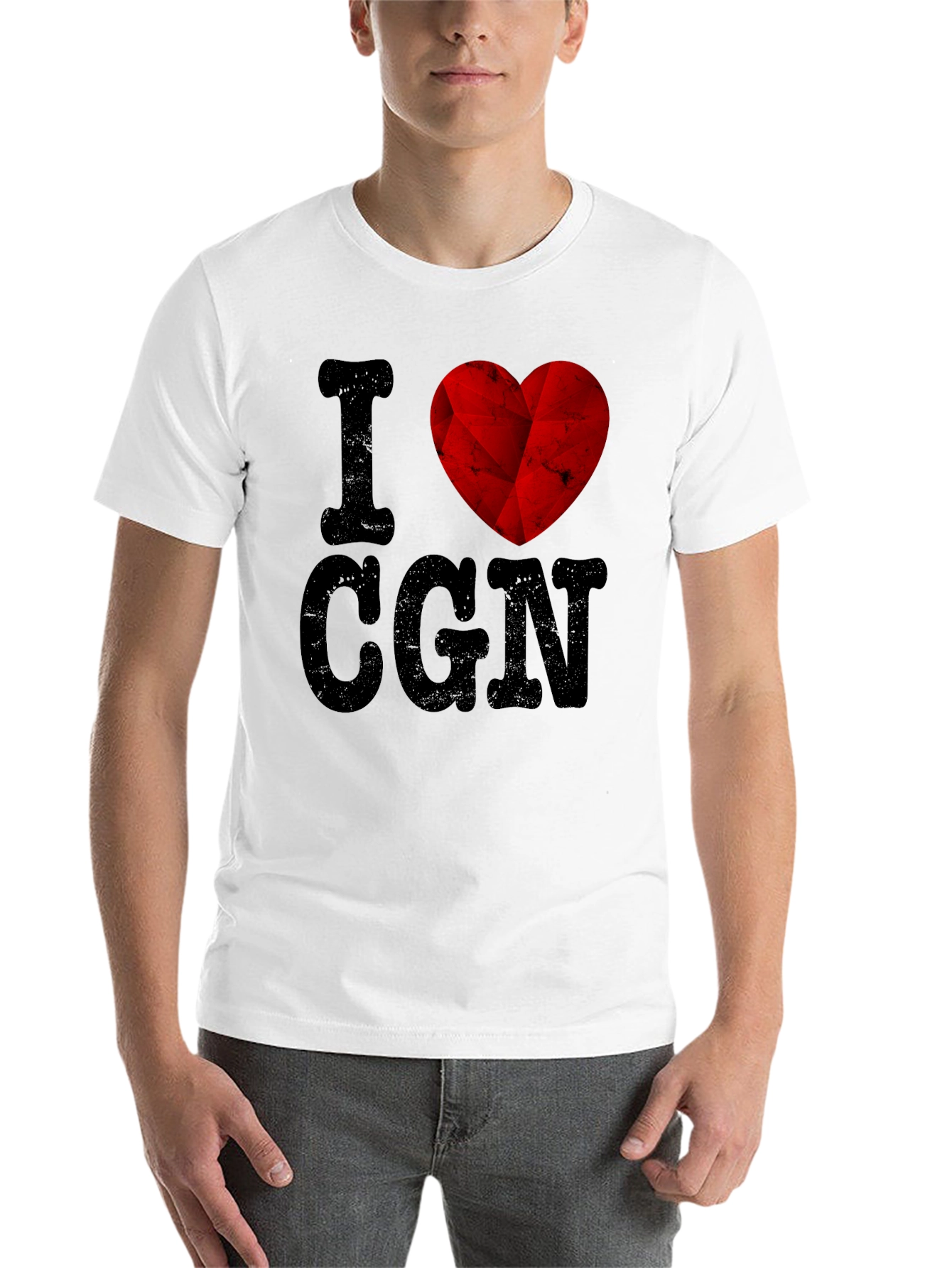 Black I Love CGN Graphic T-Shirt - Black Cotton Tee view 14