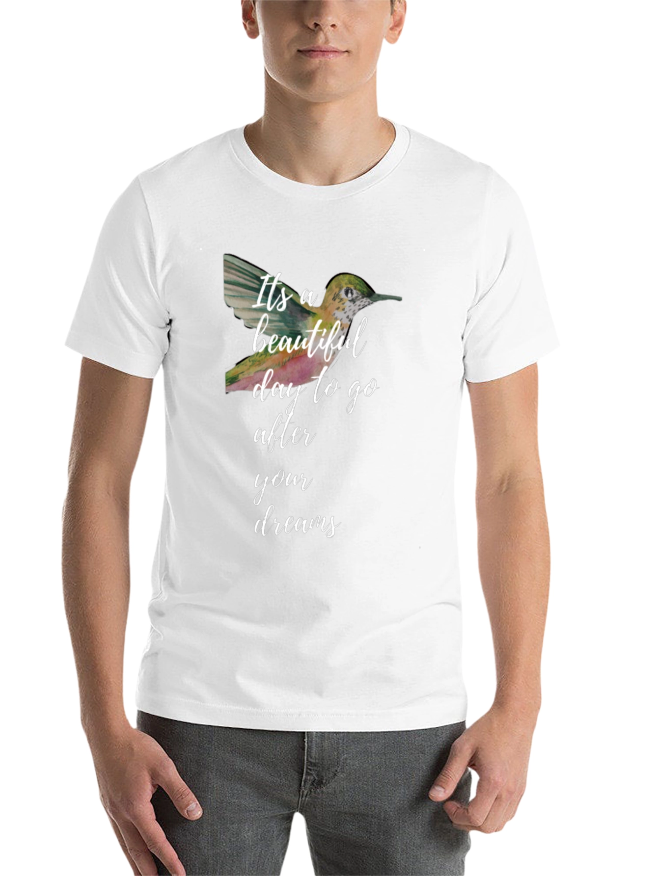 Black Beautiful Day Hummingbird T-Shirt view 14