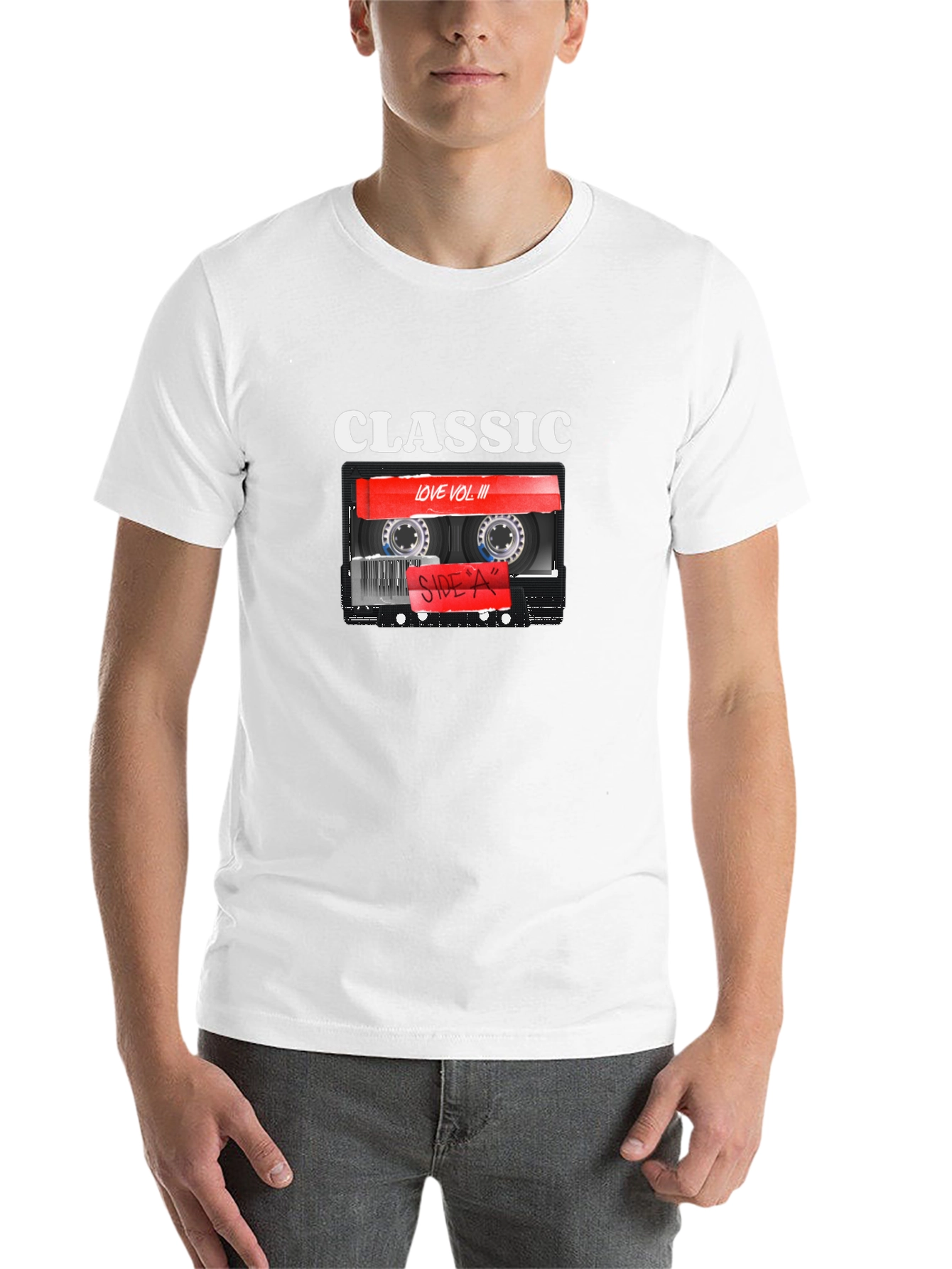 Black Classic Love Vol III Cassette Tape Graphic T-Shirt view 14