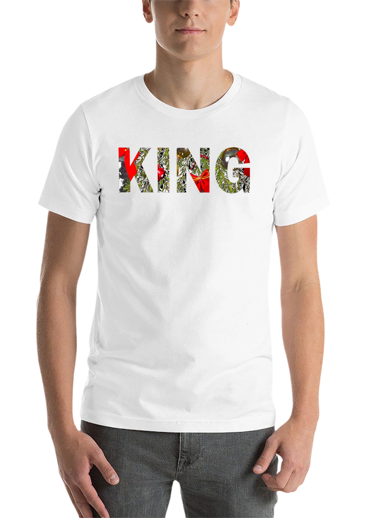 Black Christmas King T-Shirt - Holiday Festive Design view 14