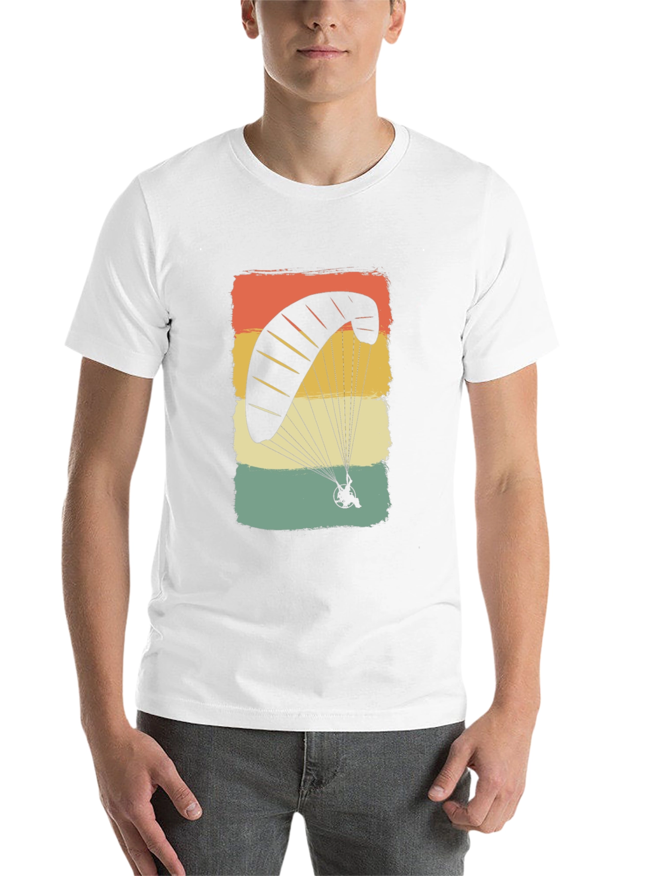 Black Vintage Paragliding T-Shirt | Retro Powered Parachute Tee view 14