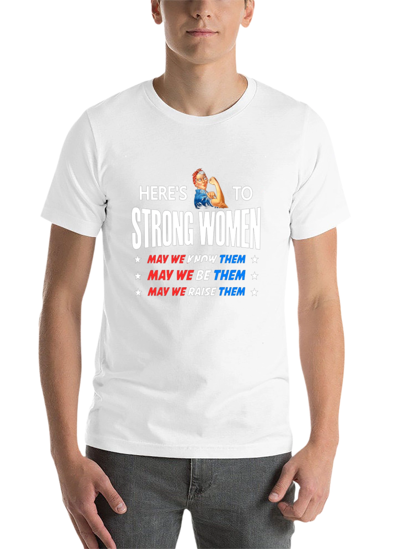 Black Here's To Strong Women Graphic T-Shirt view 14