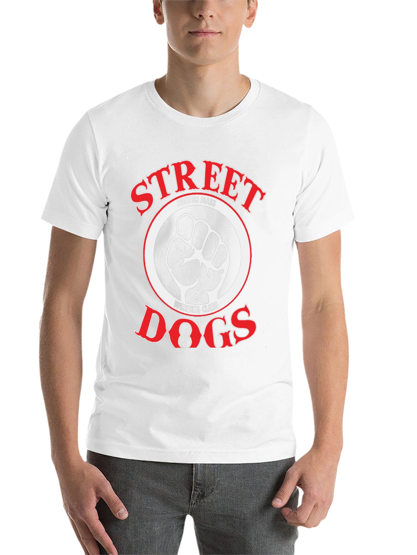 Black Street Dogs Boston Mass Working Class T-Shirt view 14