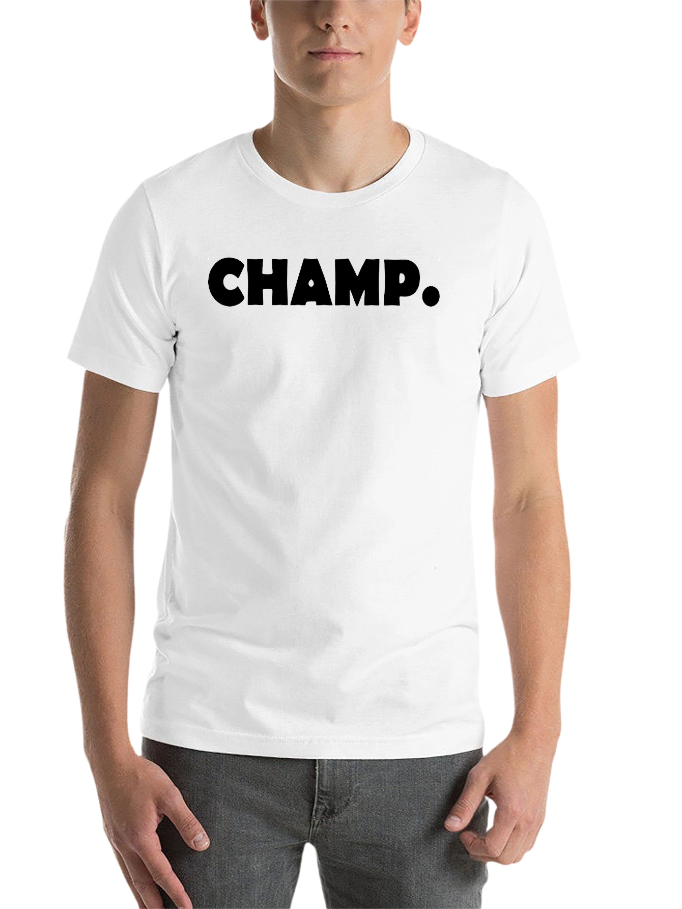Black CHAMP. T-Shirt - Bold & Stylish view 14
