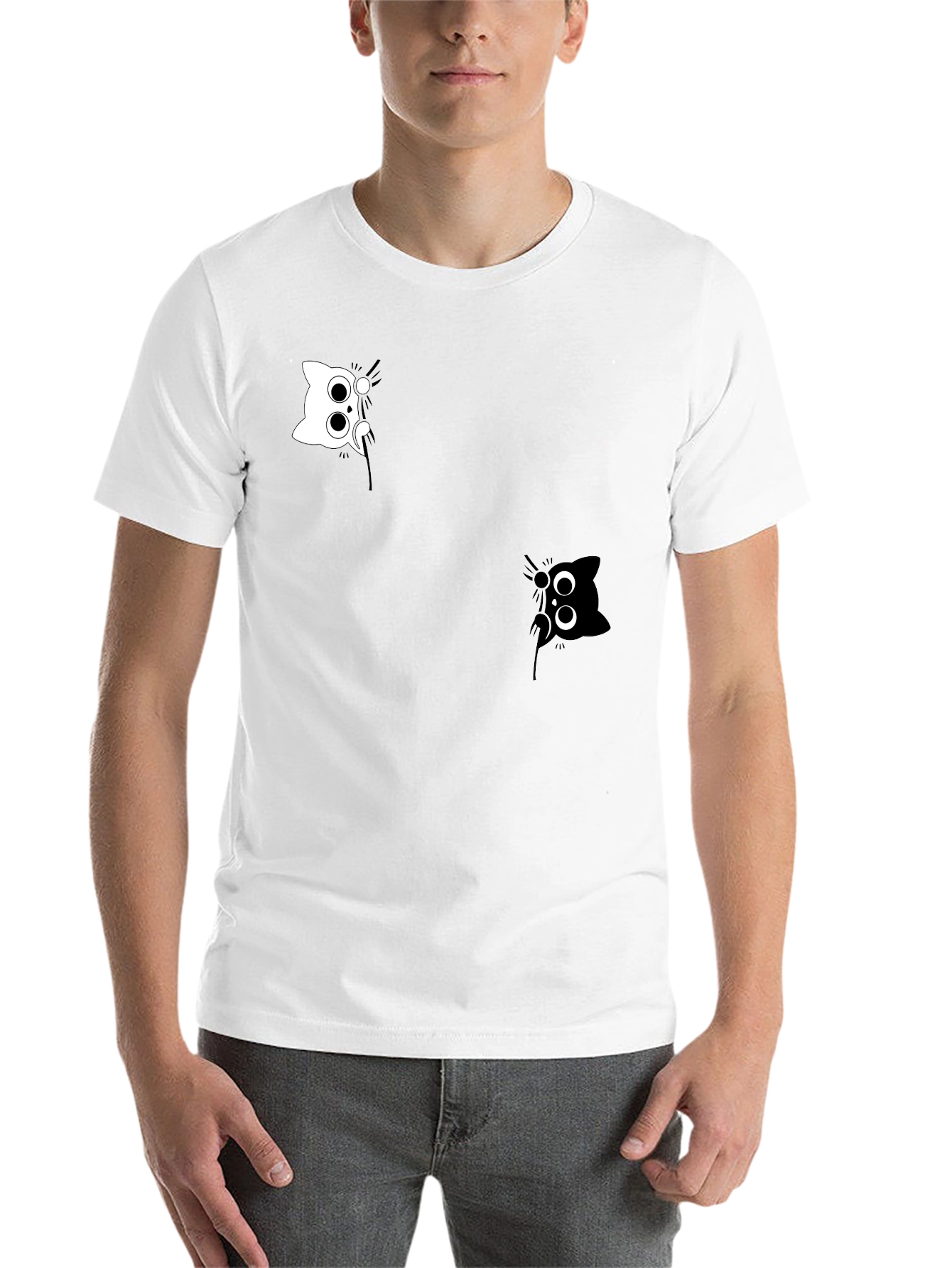 Black Black Cat Peekaboo Graphic Tee view 14