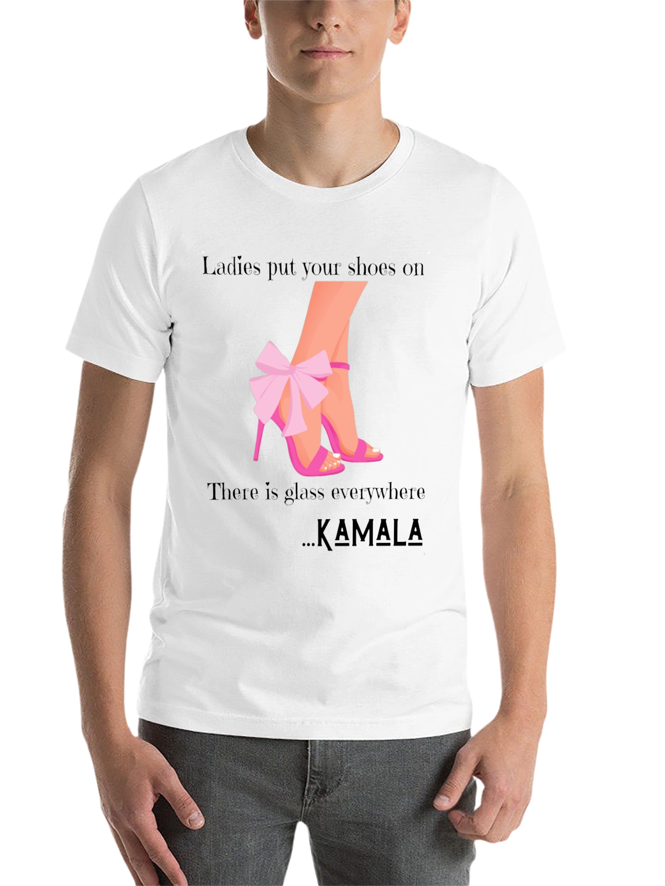 Black Ladies Put Your Shoes On Kamala T-Shirt view 14