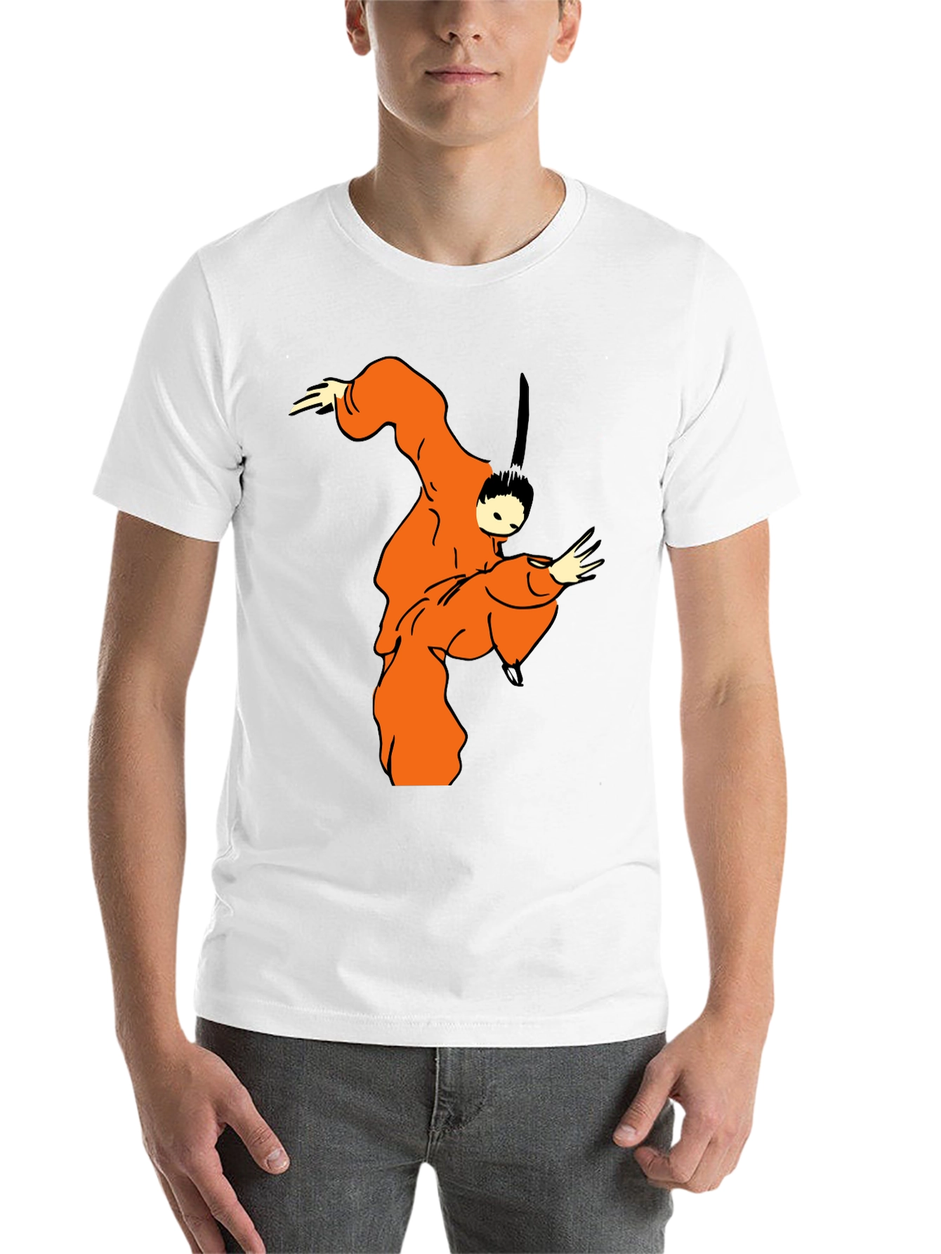 Black Samurai Style Graphic Tee - Black view 14