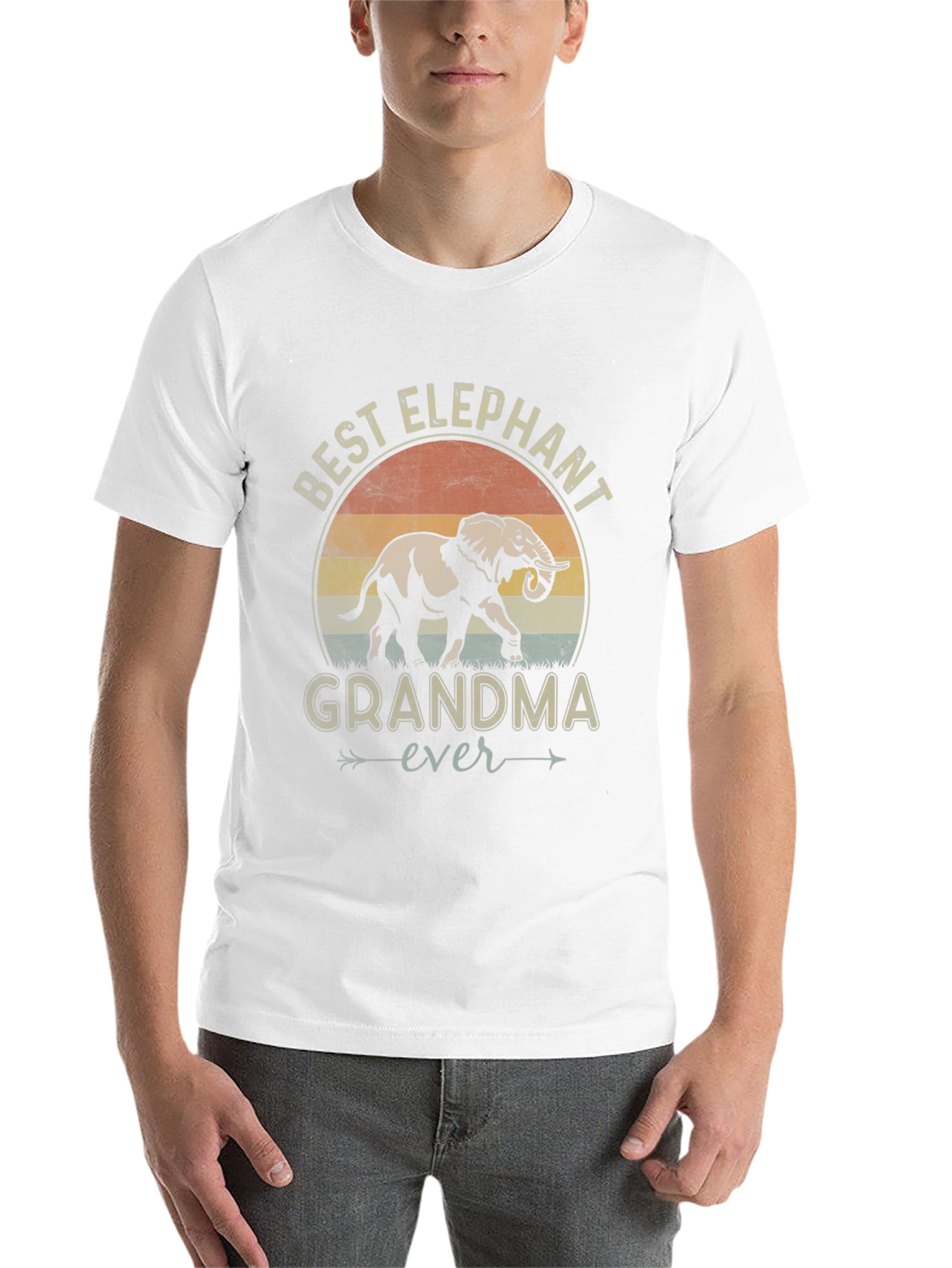 Black Best Elephant Grandma Ever Graphic Tee view 14