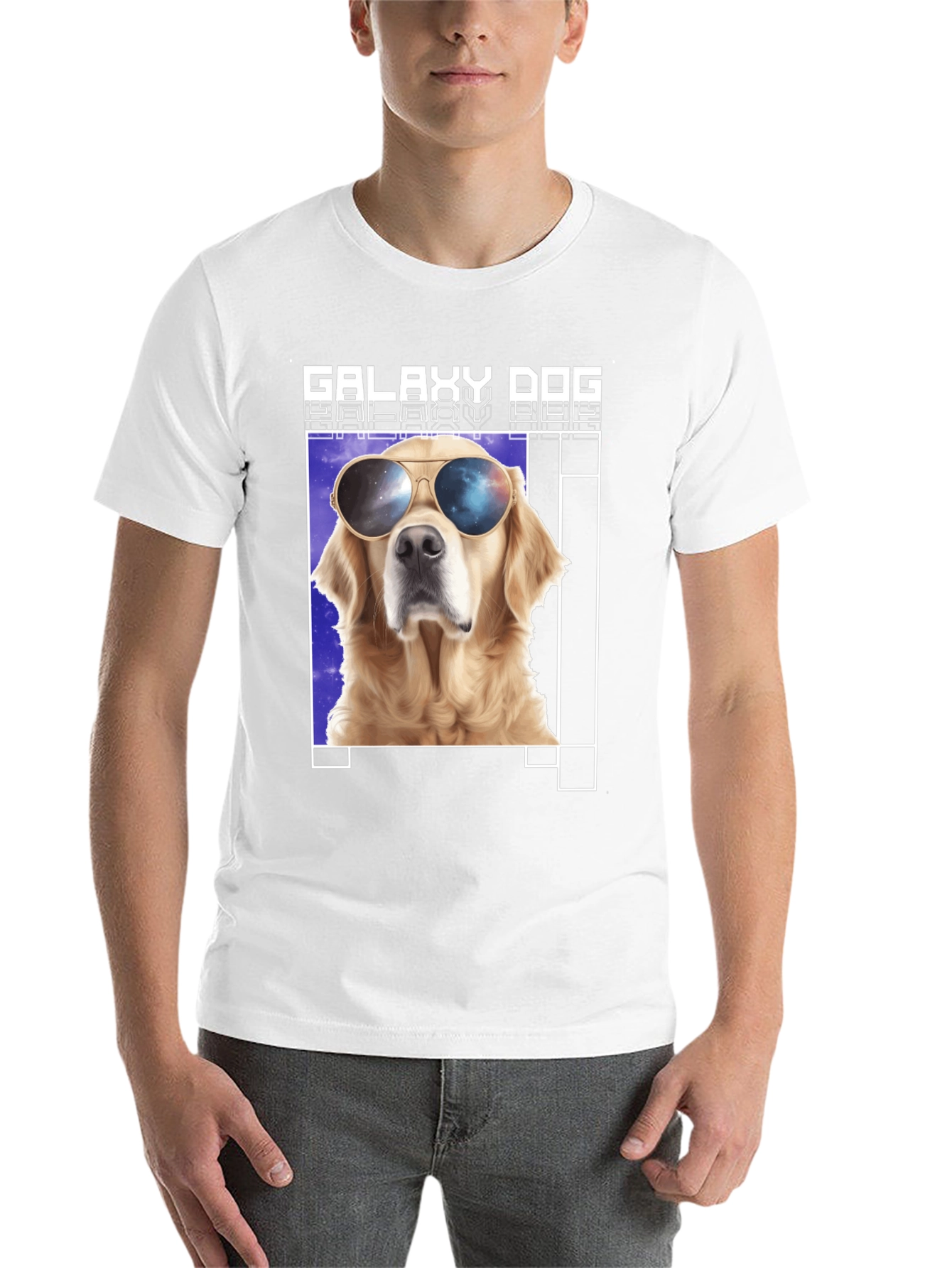 Black Galaxy Dog T-Shirt - Cool Canine in Space Shades view 14